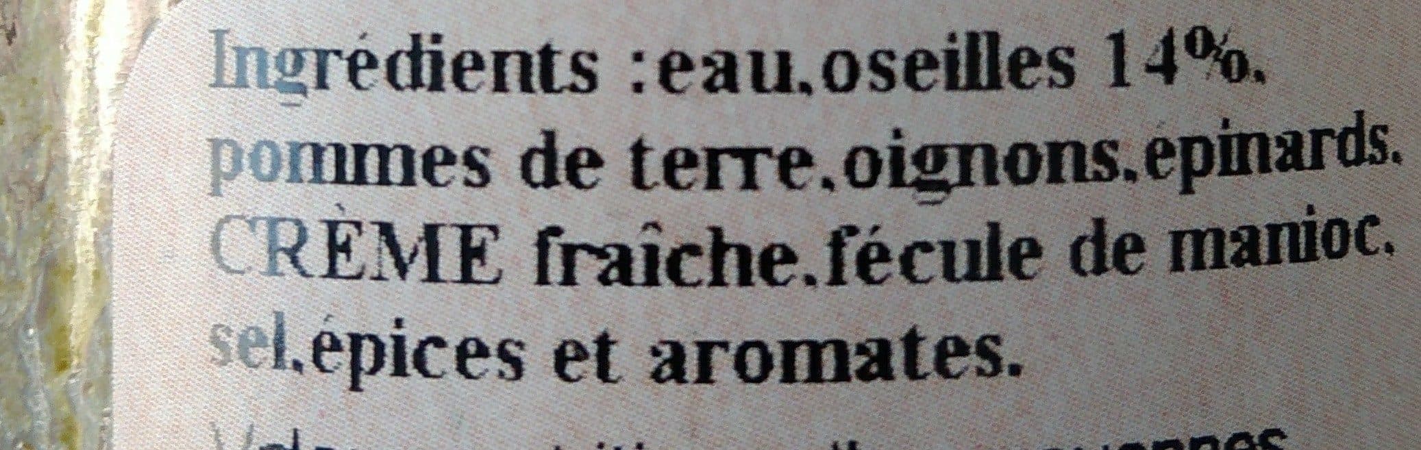 Open Food Facts Soupe à l'oseille packshot