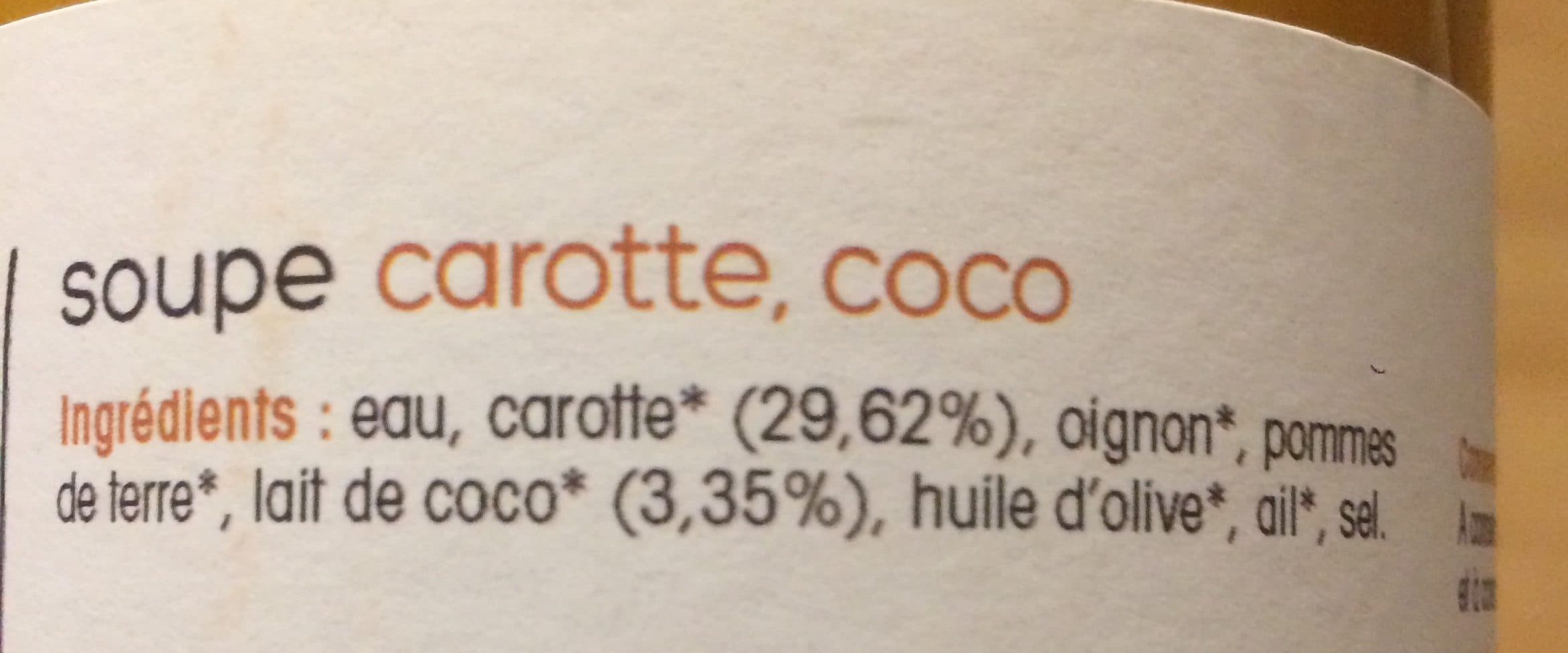 Le Potager De Babette Soupe carotte,coco packshot
