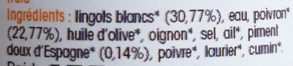 Open Food Facts Houmous lingots blanc, poivron, piment packshot