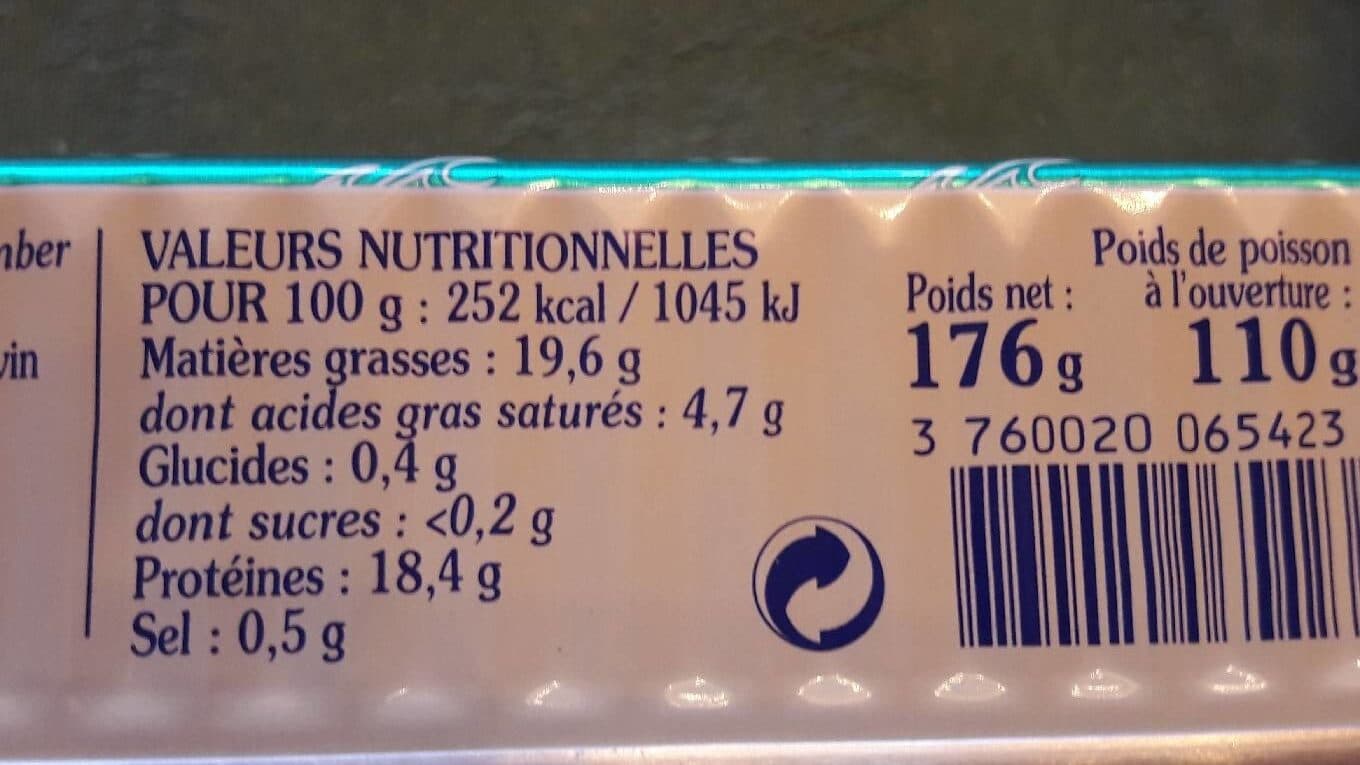Compagnie Bretonne Du Poisson Filets De Maquereaux Marinés Au Muscadet packshot