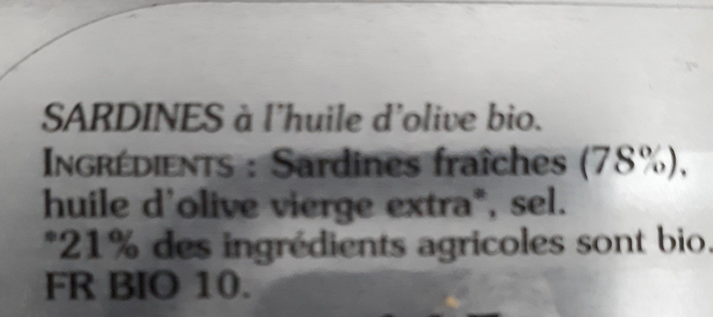 La compagnie bretonne du poisson Sardines à L'huile D'olive Bio packshot