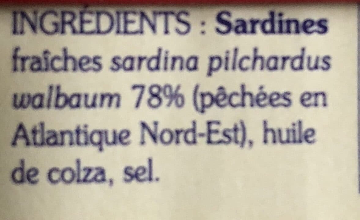 Open Food Facts Sardines a l'huile de colza packshot