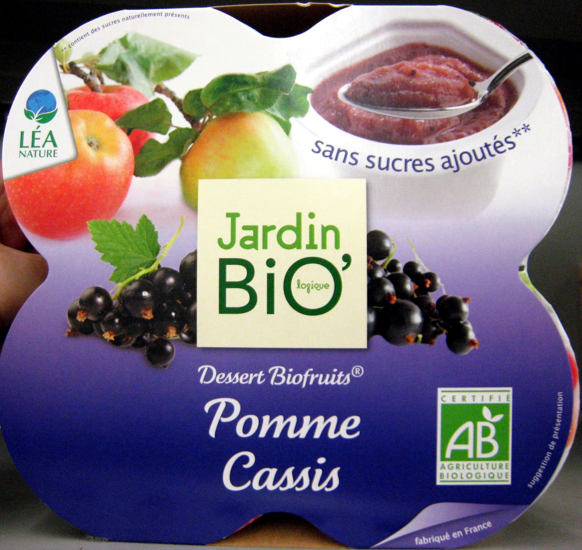 Jardin Bio Dessert Biofruits Pomme Cassis Jardin Bio packshot