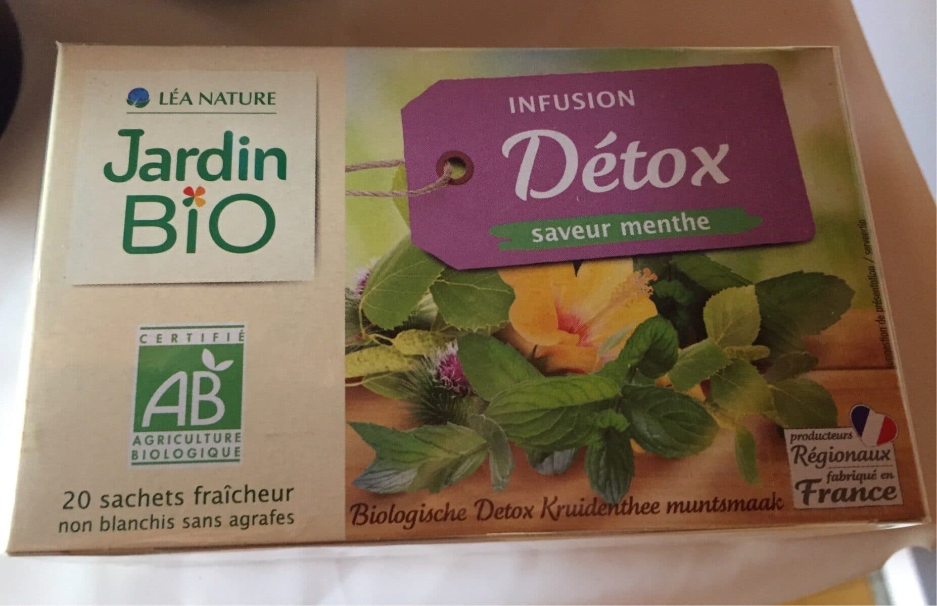 Jardin Bio Infusion Détox Saveur menthe packshot