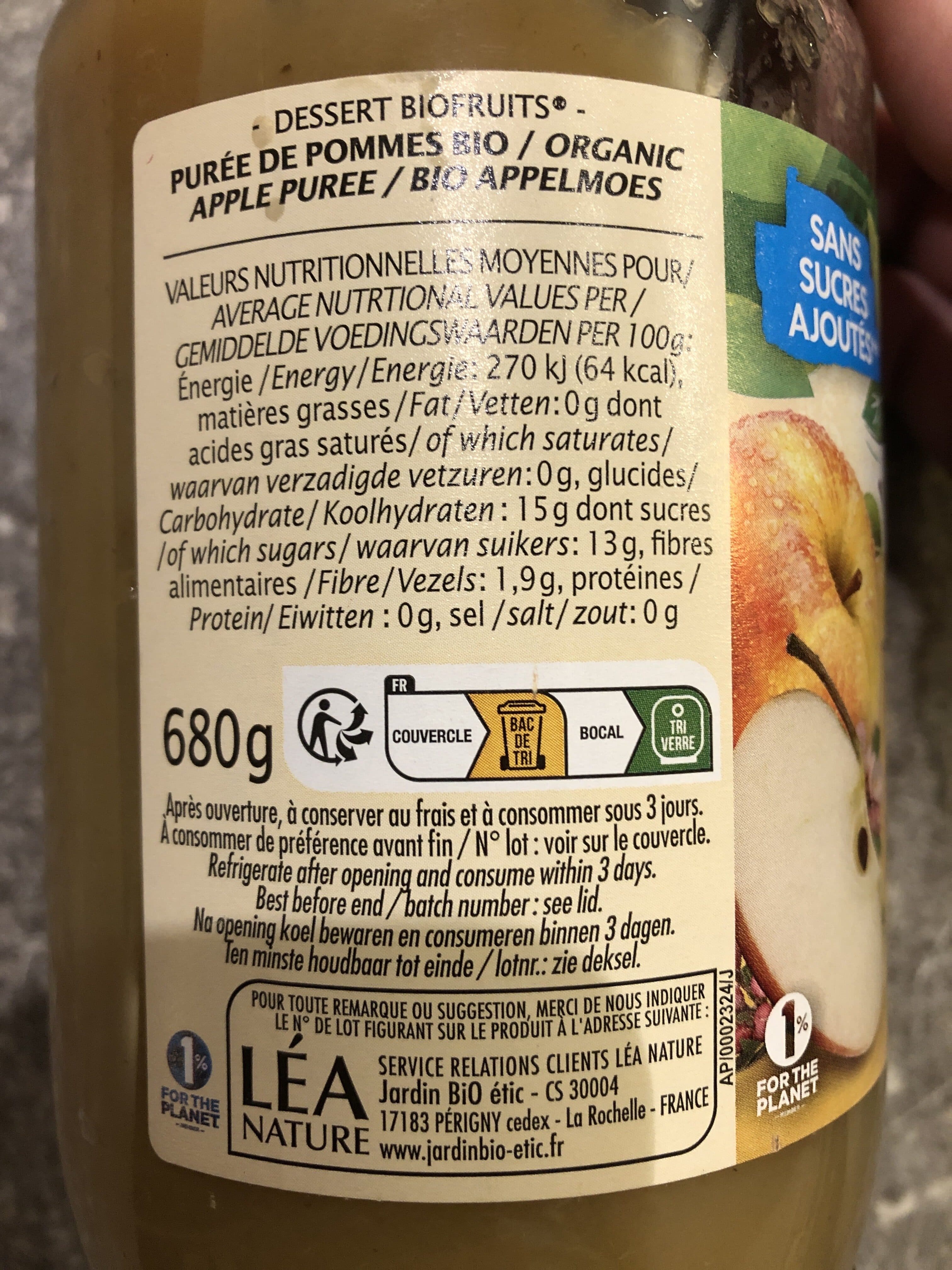 Jardin bio Pomme de France nature packshot