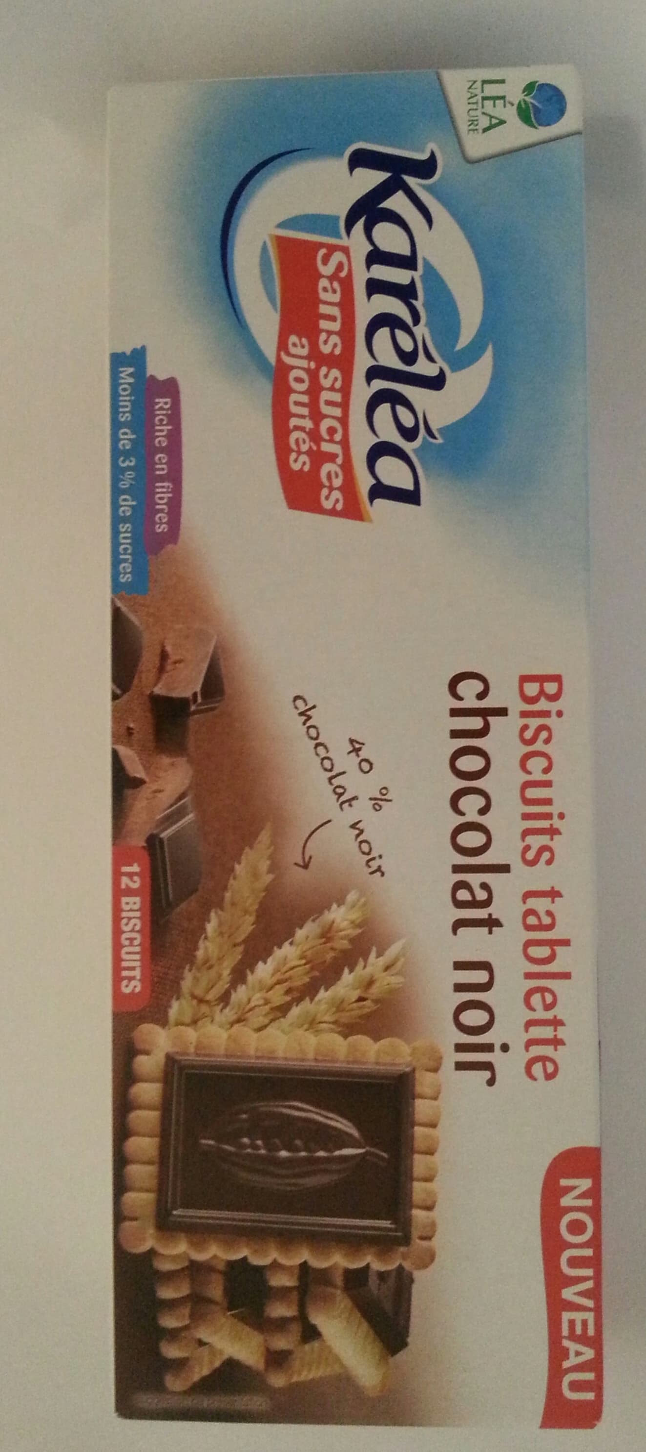Karéléa Biscuits tablette chocolat noir packshot