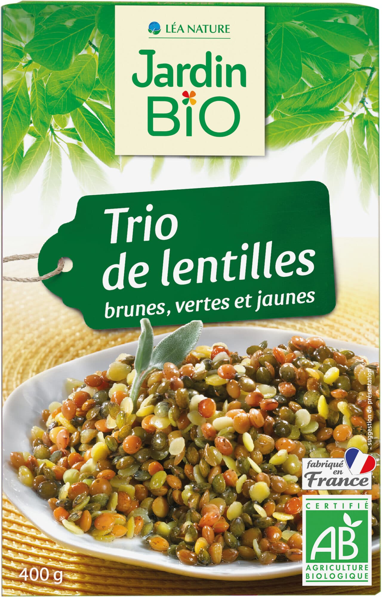 Jardin bio Trio De Lentilles packshot