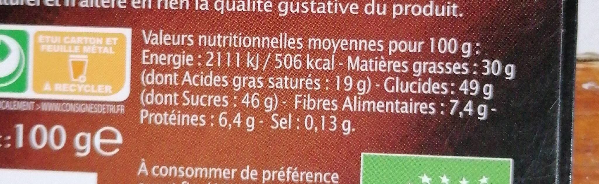 Jardin Bio Chocolat Noir Crêpe dentelle packshot