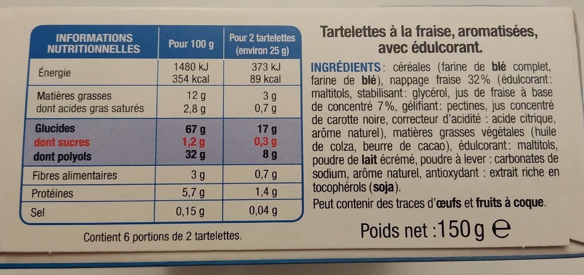 Karéléa Tartelettes fraises packshot