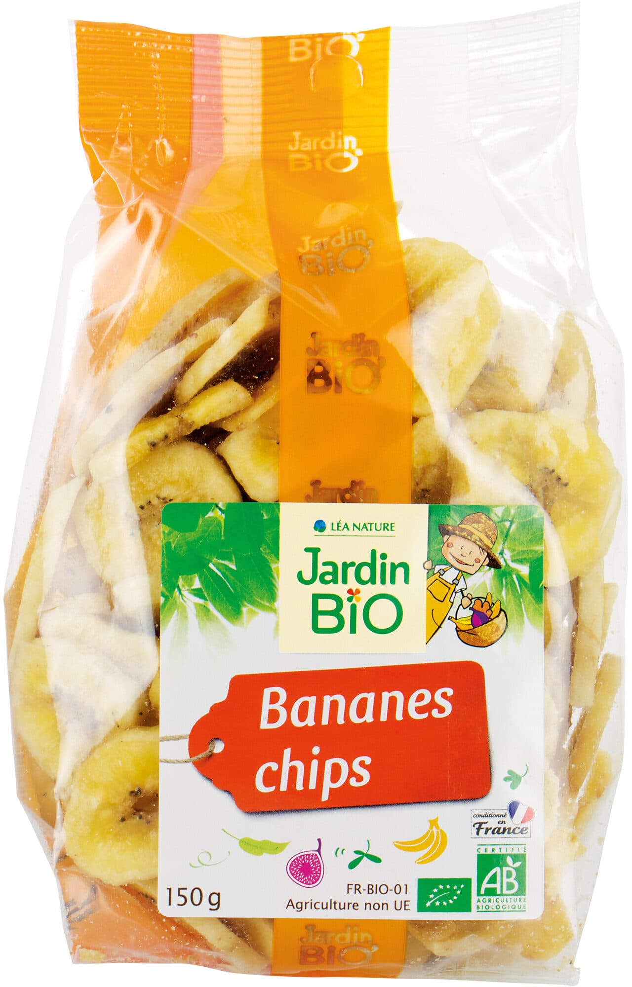 Jardin bio Bananes Chips packshot