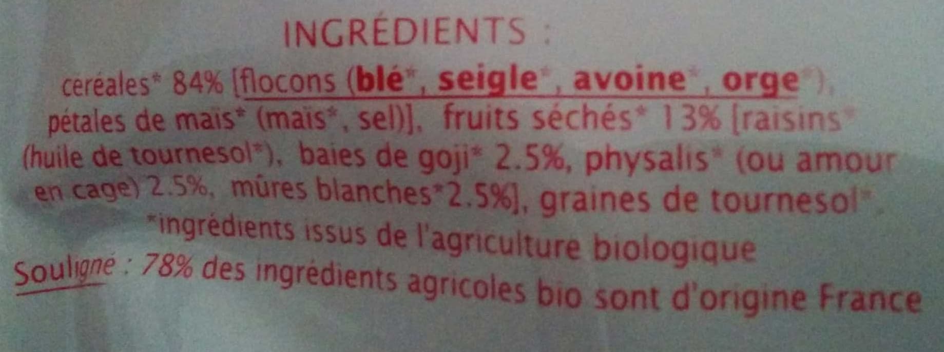 Jardin Bio Muesli superfruits sans sucres ajoutés packshot