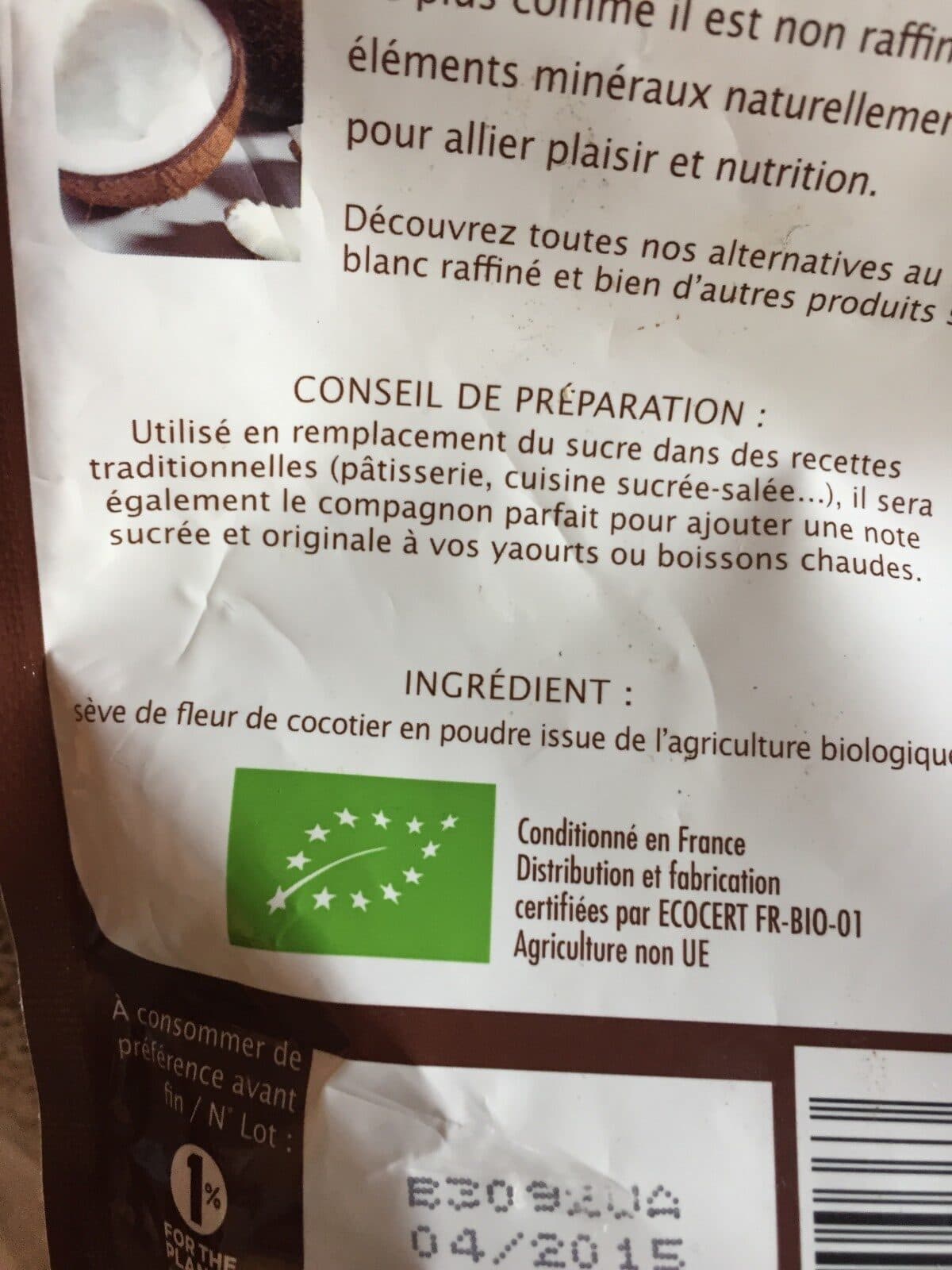 Jardin Bio Suc'de coco packshot