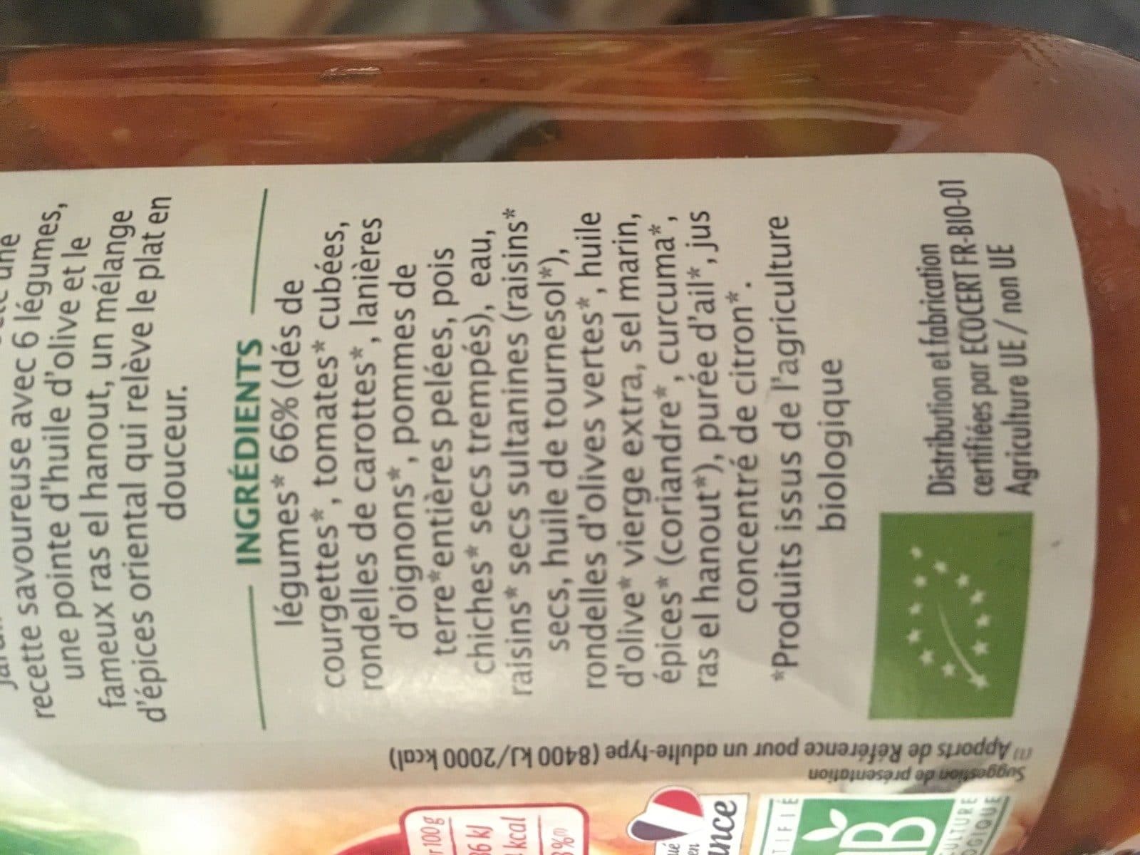 Léa nature Légumes pour tajine packshot