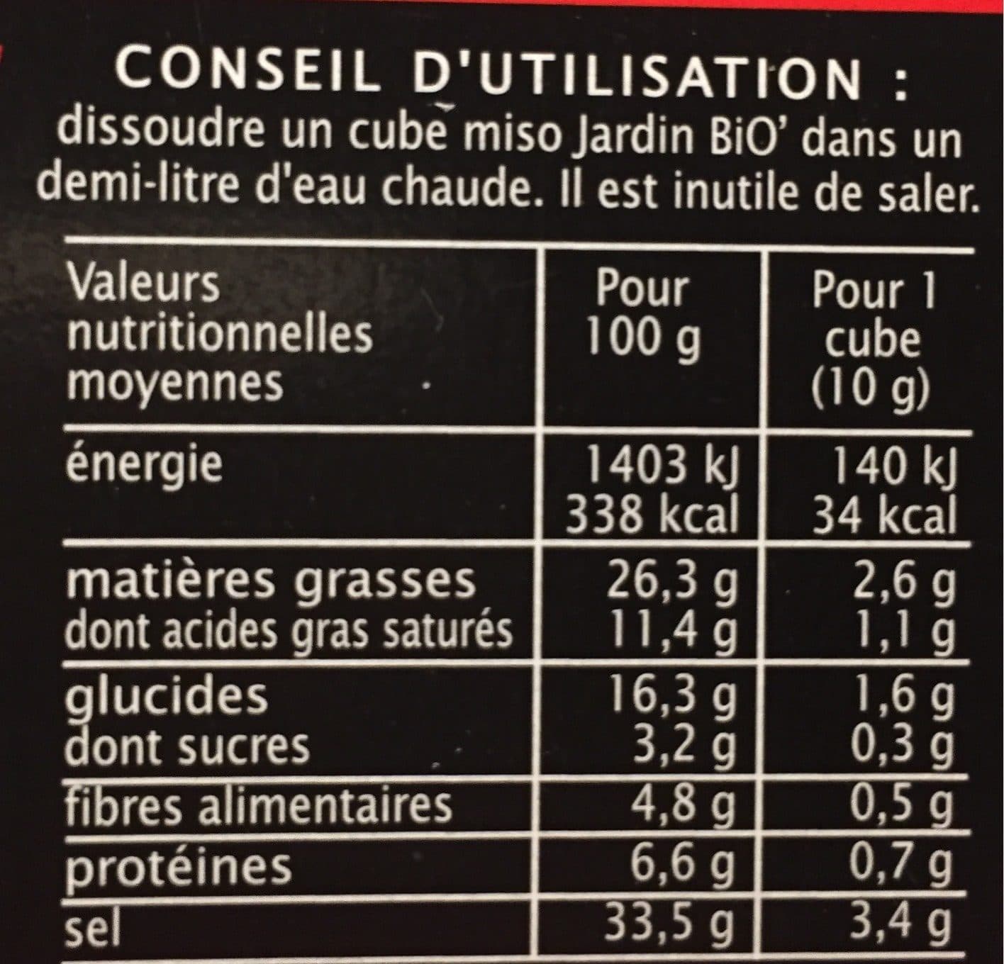 Jardin Bio Cube Pour Soupe Miso Jardin Bio packshot