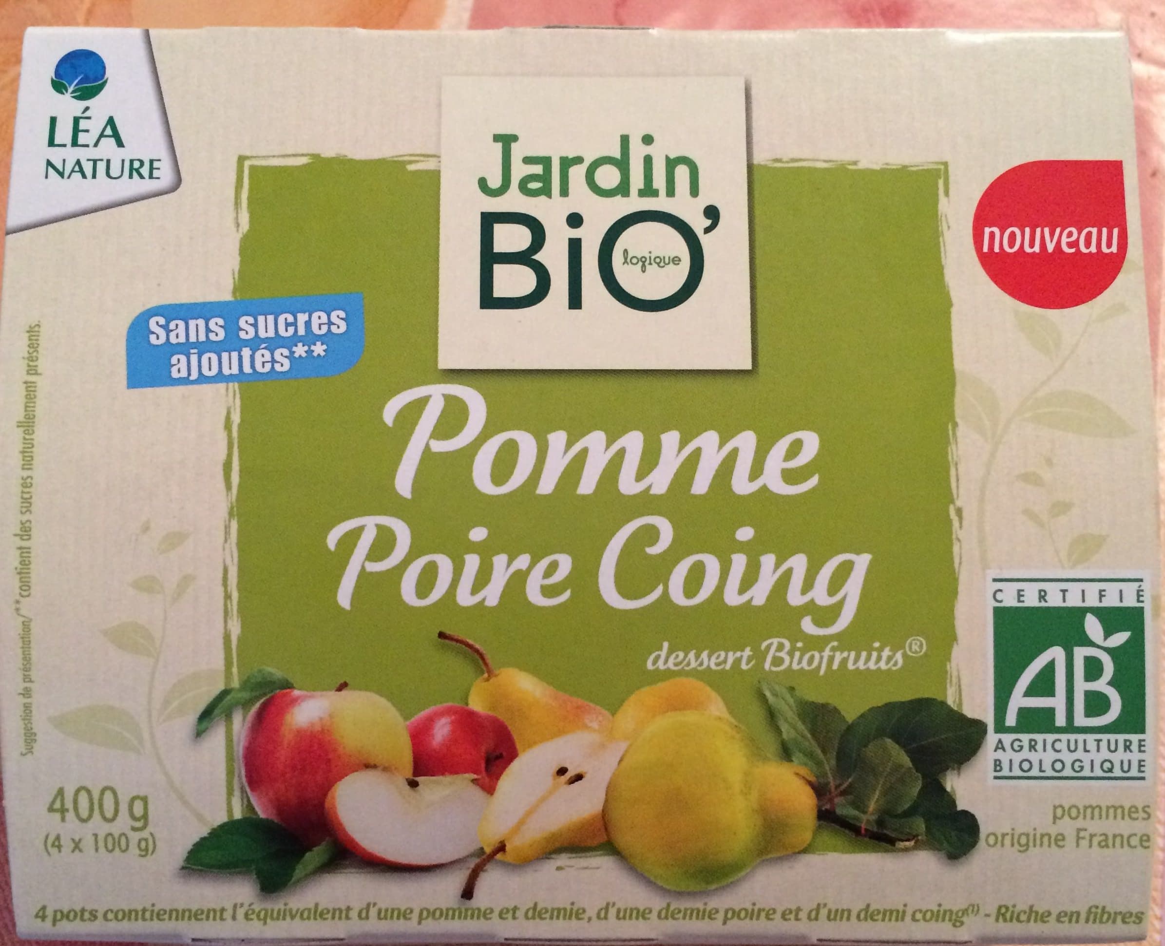 Jardin Bio Pomme poire coing packshot