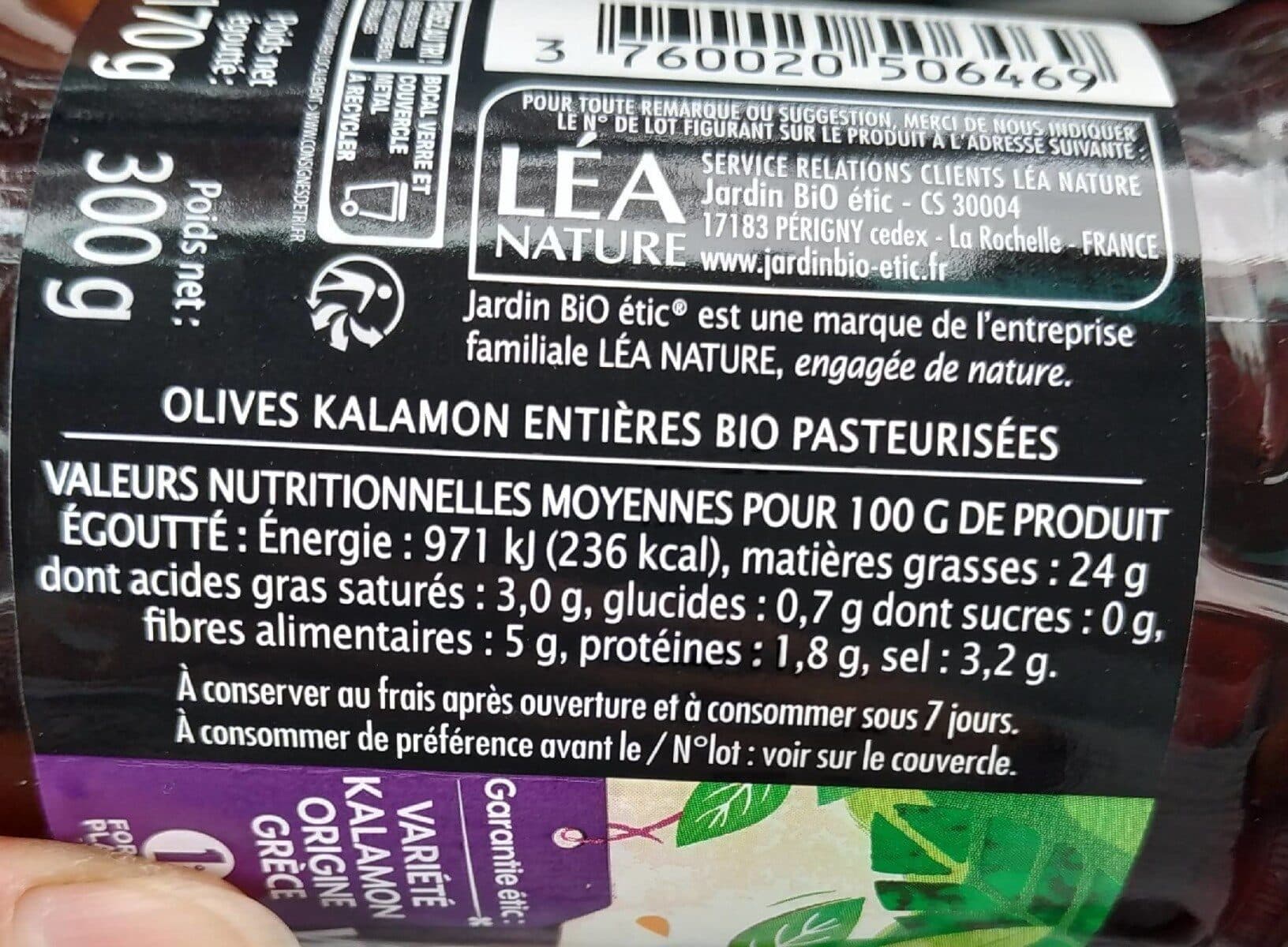 Jardin bio Olives Kalamata packshot
