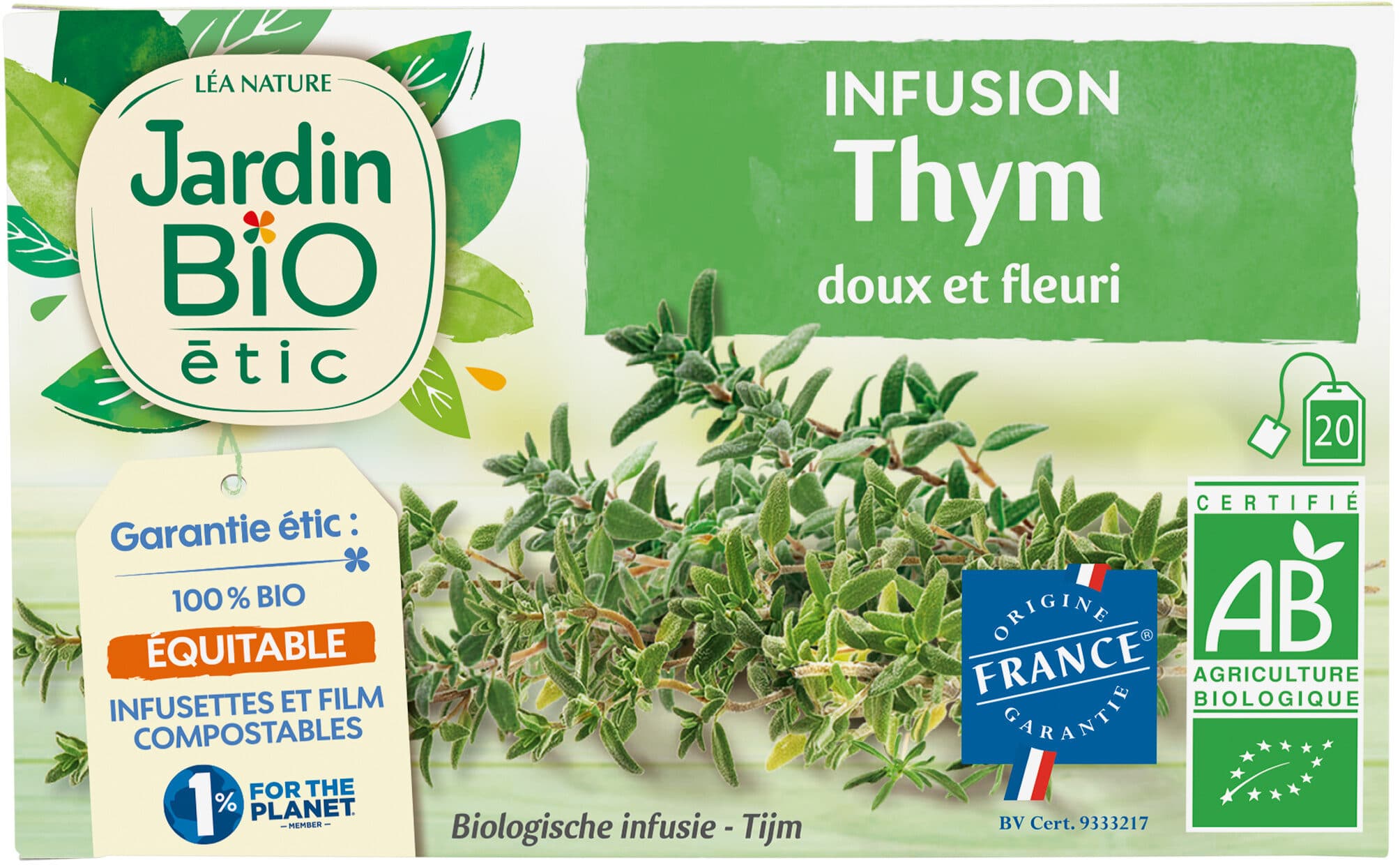 Jardin bio Infusion Thym doux et fleuri packshot