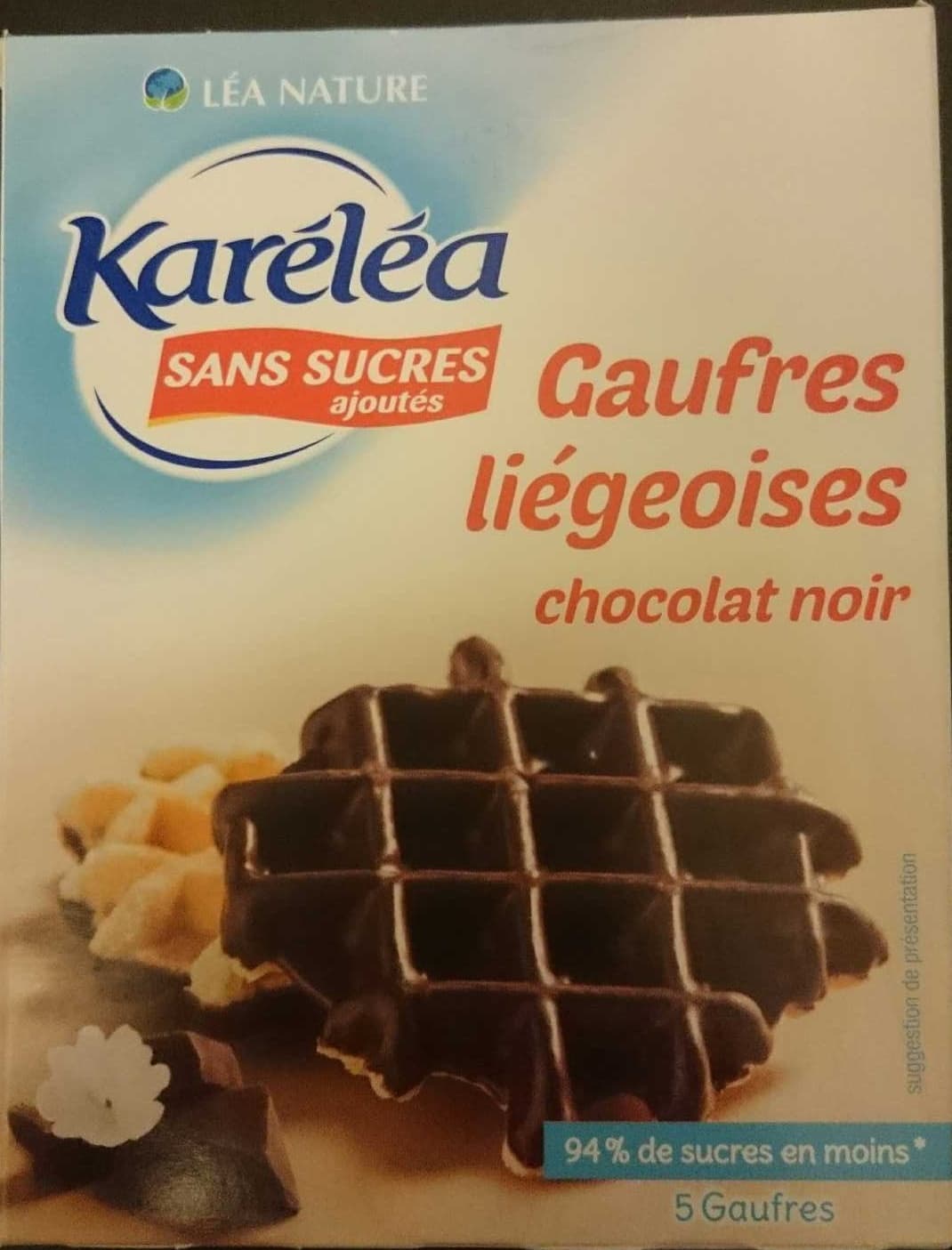Karéléa Léa Nature - Gaufres liégeoise chocolat noir packshot