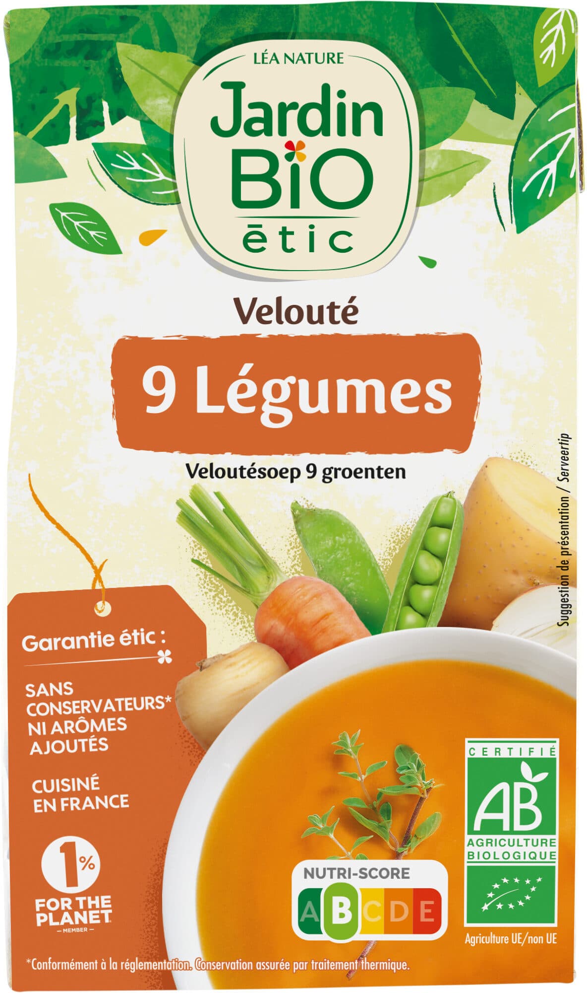 Jardin bio' Jardin bio soupe veloutée packshot