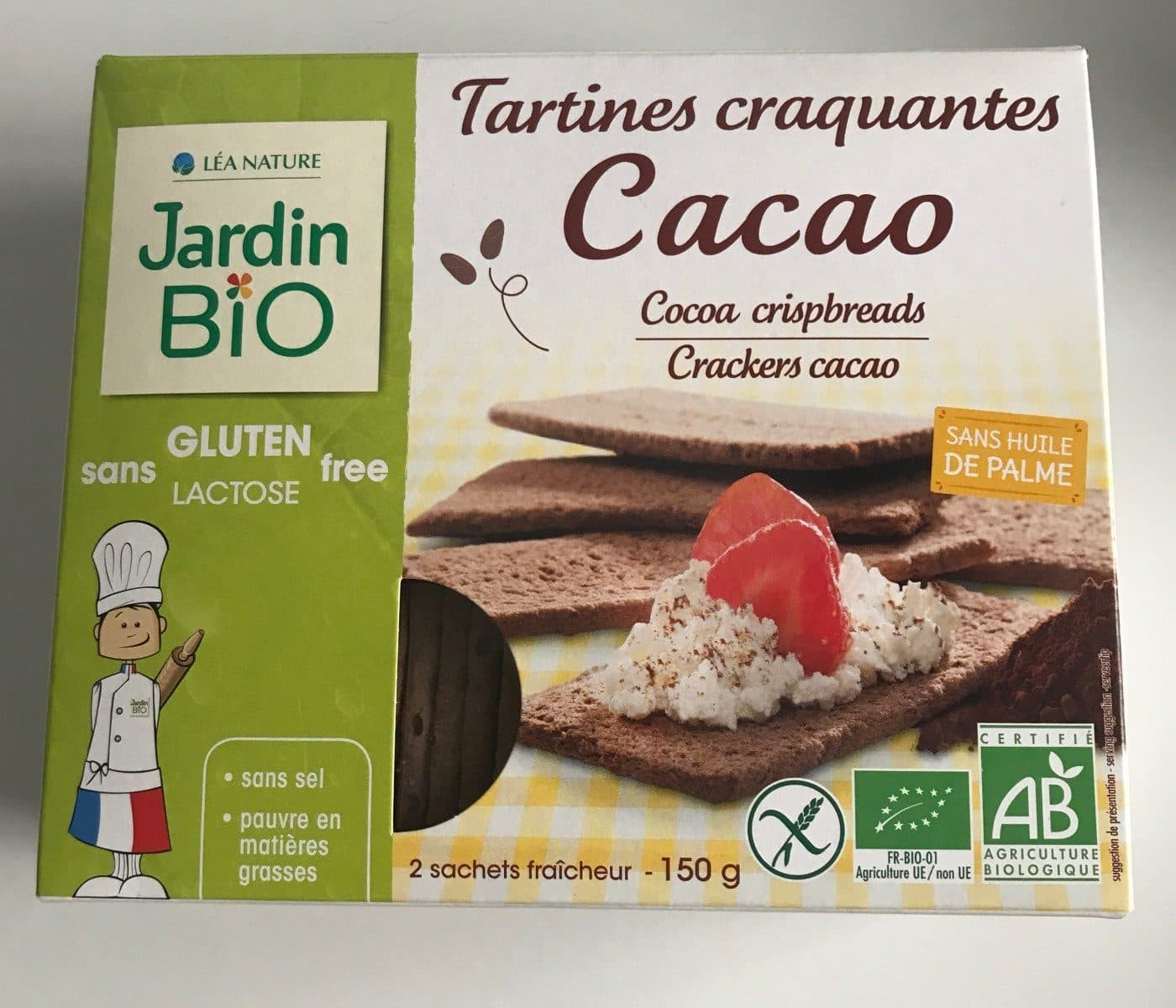 Jardin Bio Tartines craquantes Cacao céréales packshot