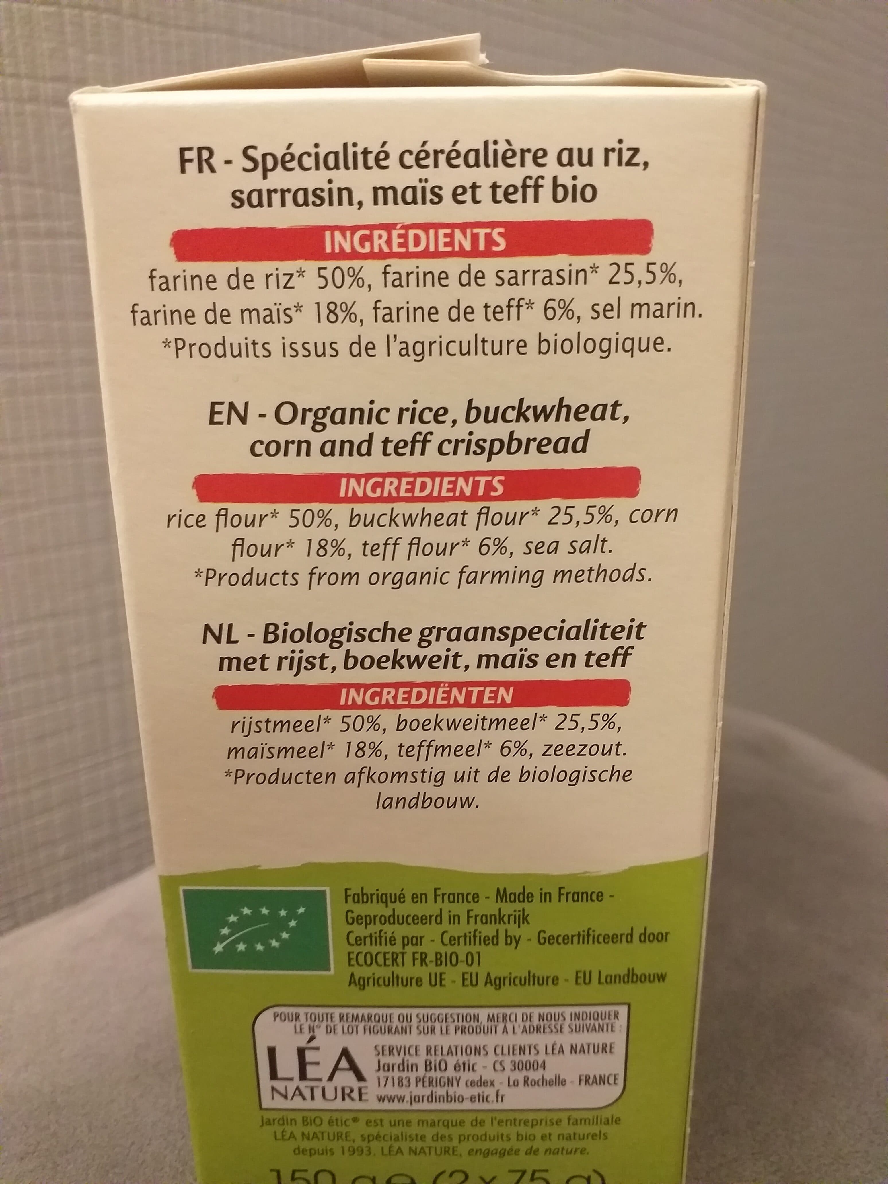 JARDIN BIO ETIC Tartines craquantes Multicéréales packshot