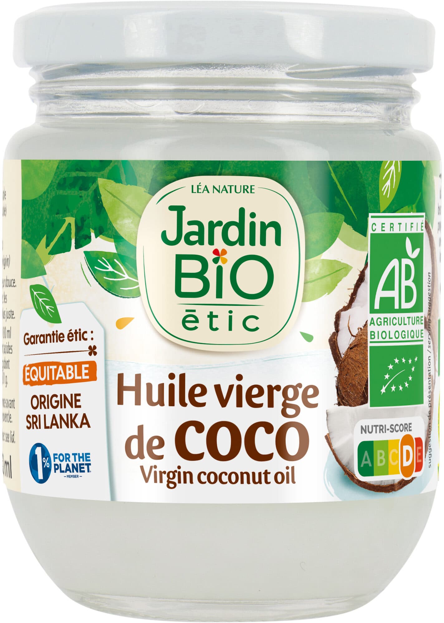 Jardin bio Huile vierge de coco packshot
