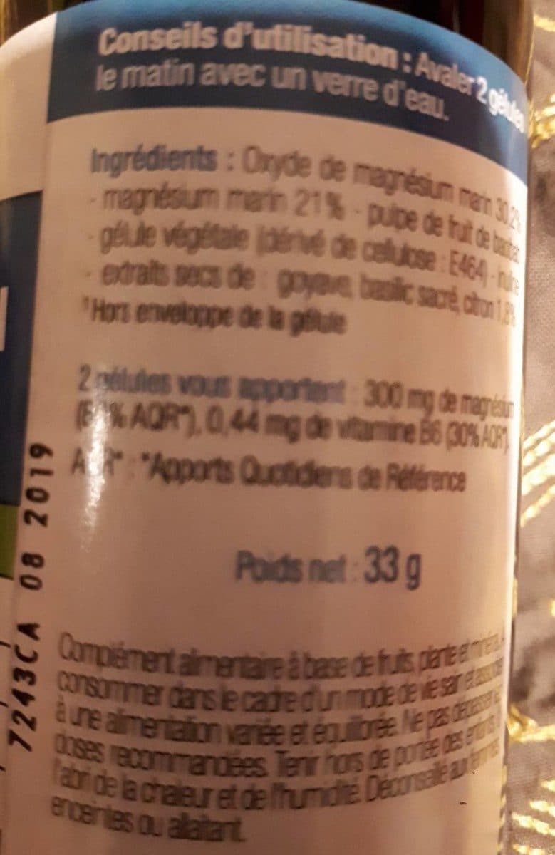 Open Food Facts Gélule Végétale Magnésium Marin Vitamine B6 packshot