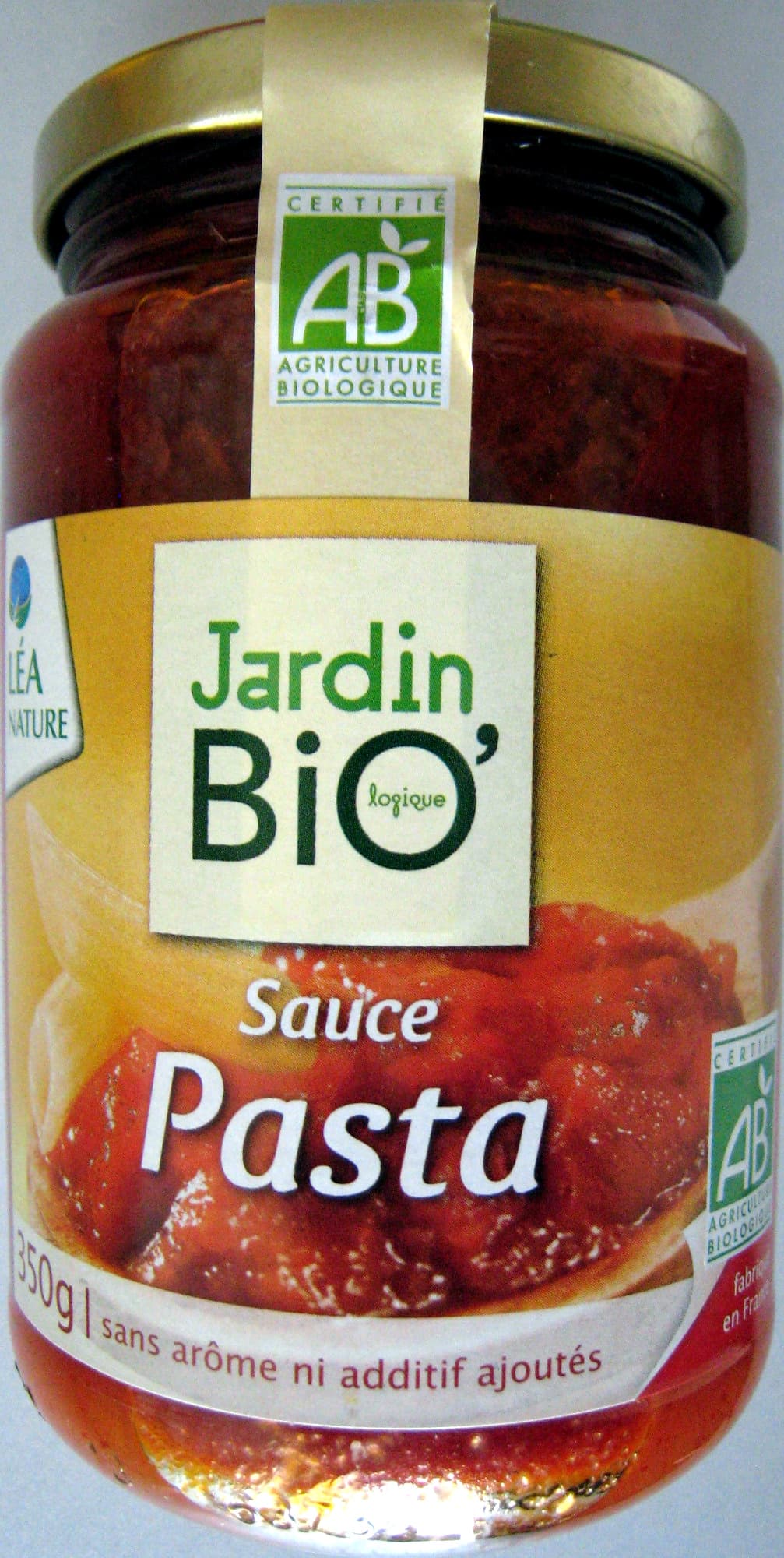 Jardin Bio Sauce Pasta sans arôme ni additif ajoutés packshot