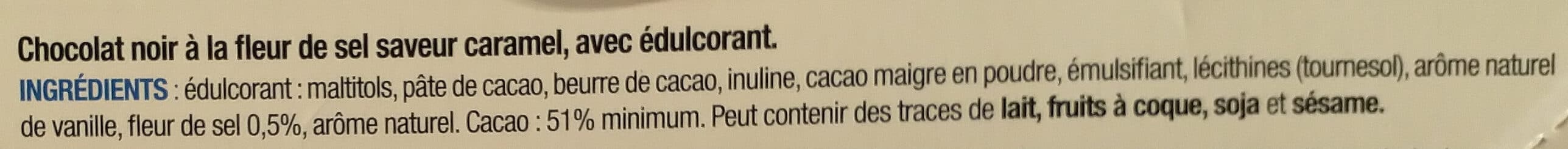 Karéléa Chocolat noir fleur de sel saveur caramel packshot