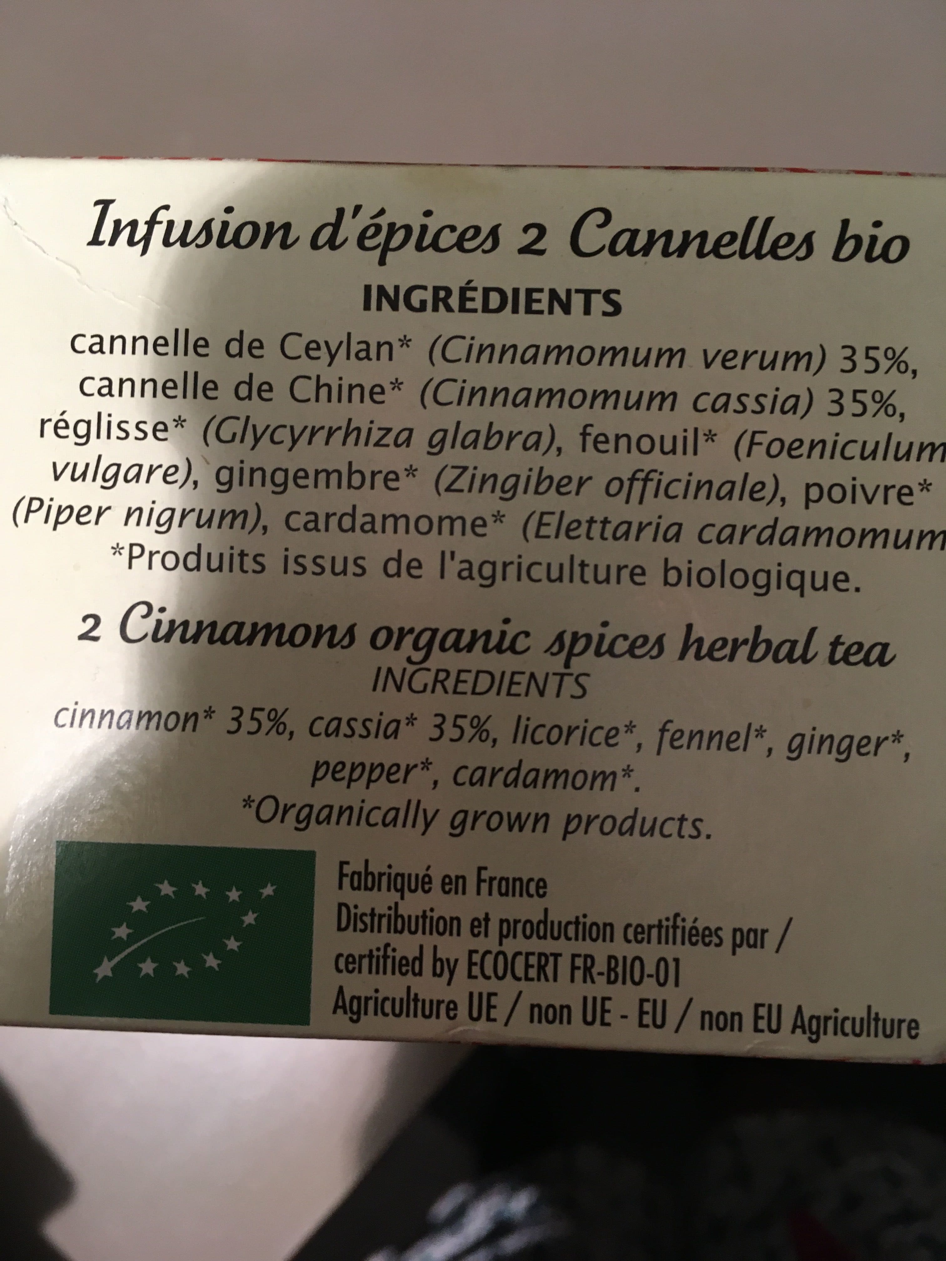 Jardin Bio Original'tea 2 cannelles packshot