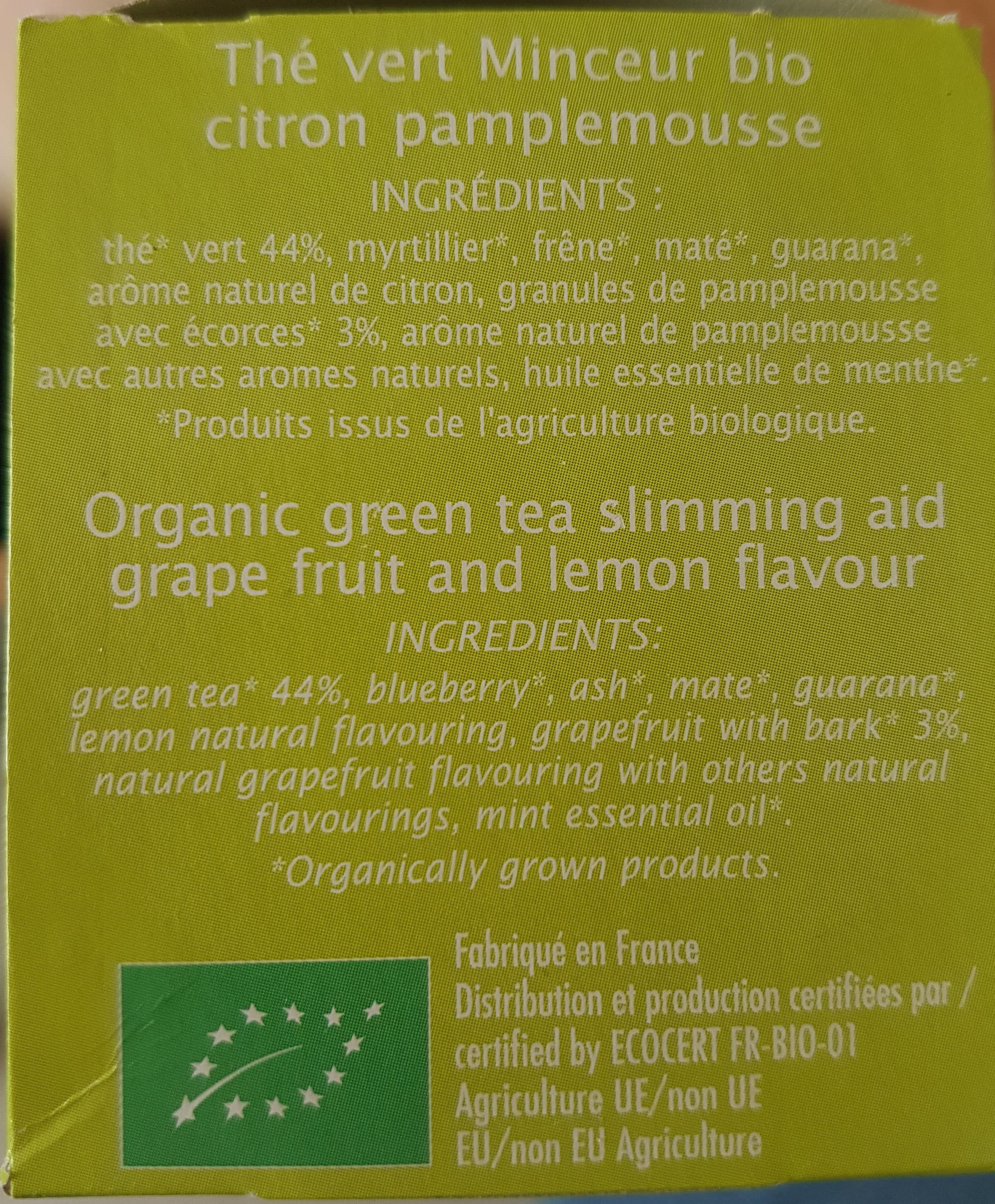 Jardin Bio Thé vert minceur bio packshot