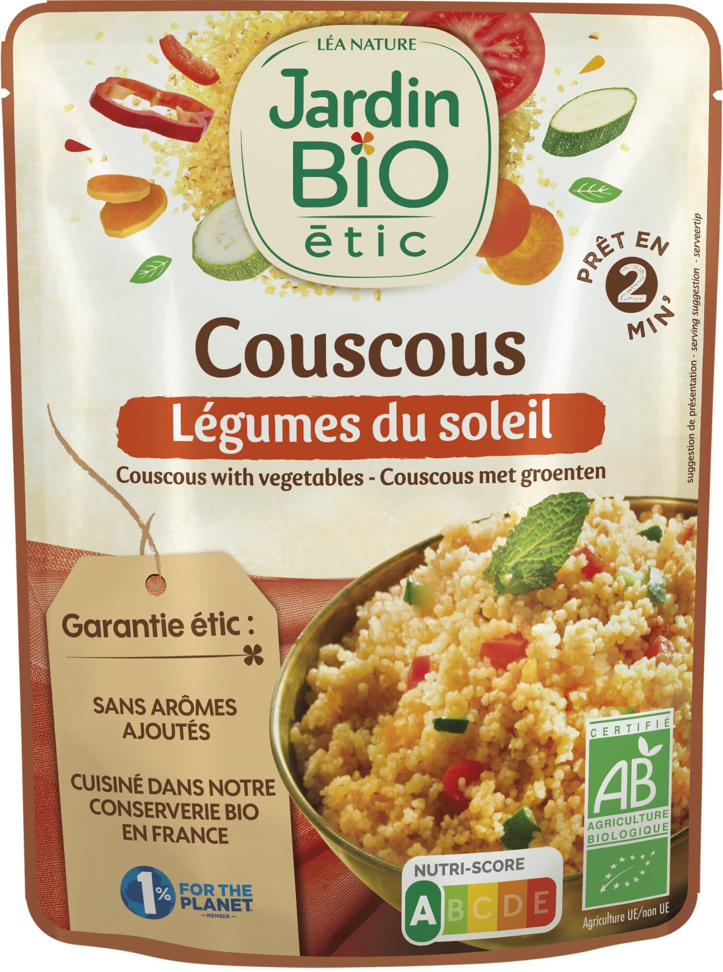 Jardin bio Couscous légumes du soleil packshot