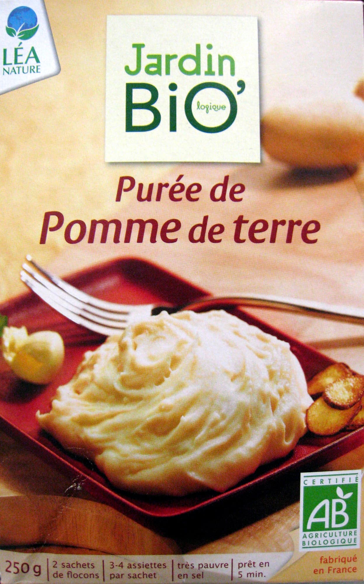 JARDIN BIO LOGIQUE Purée de pomme de terre packshot