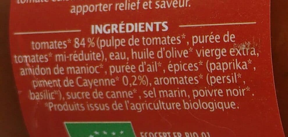 Jardin BIO étic Sauce tomate Arrabiata packshot