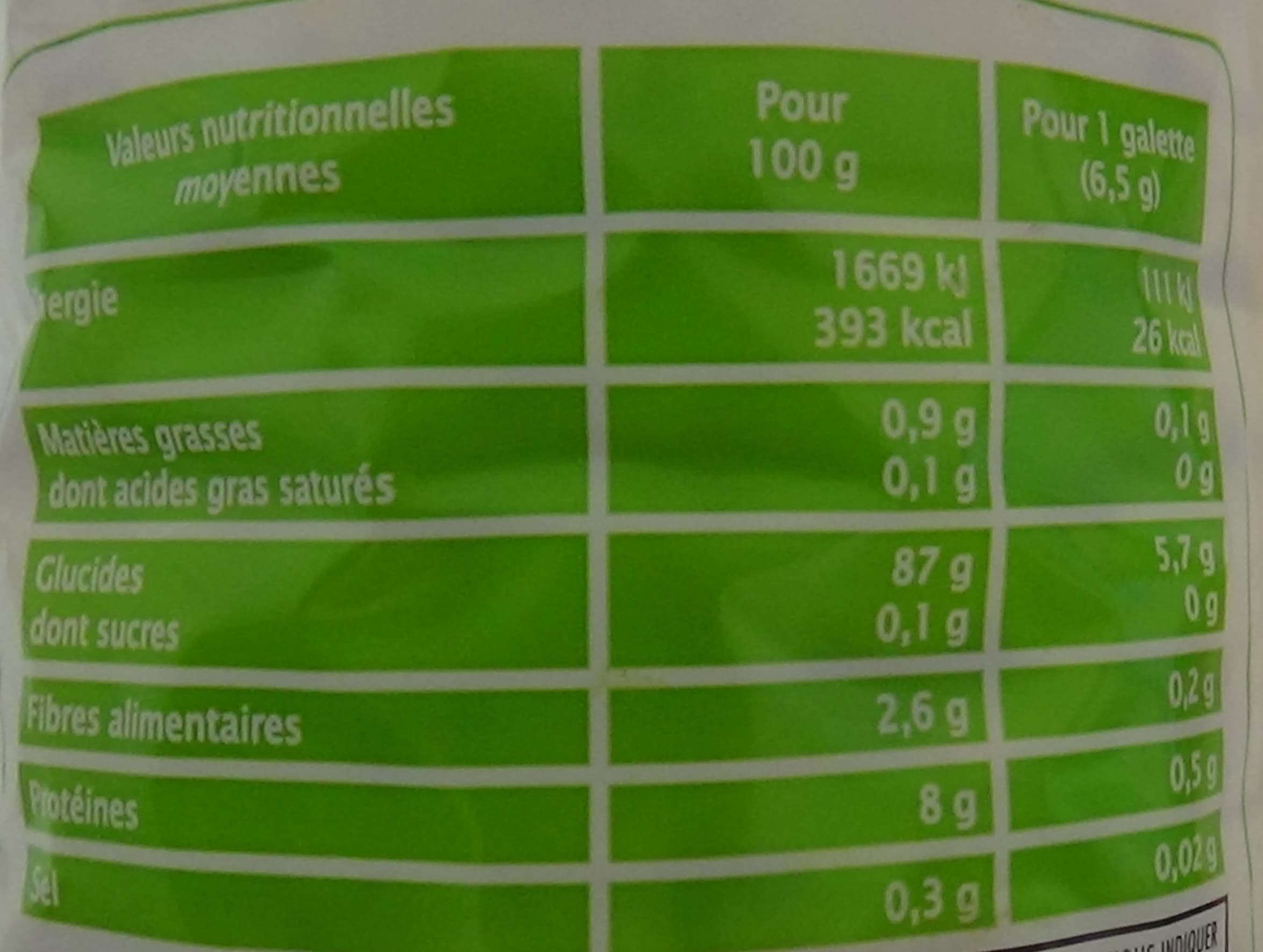 Jardin Bio' Galettes de maïs sans lactose packshot