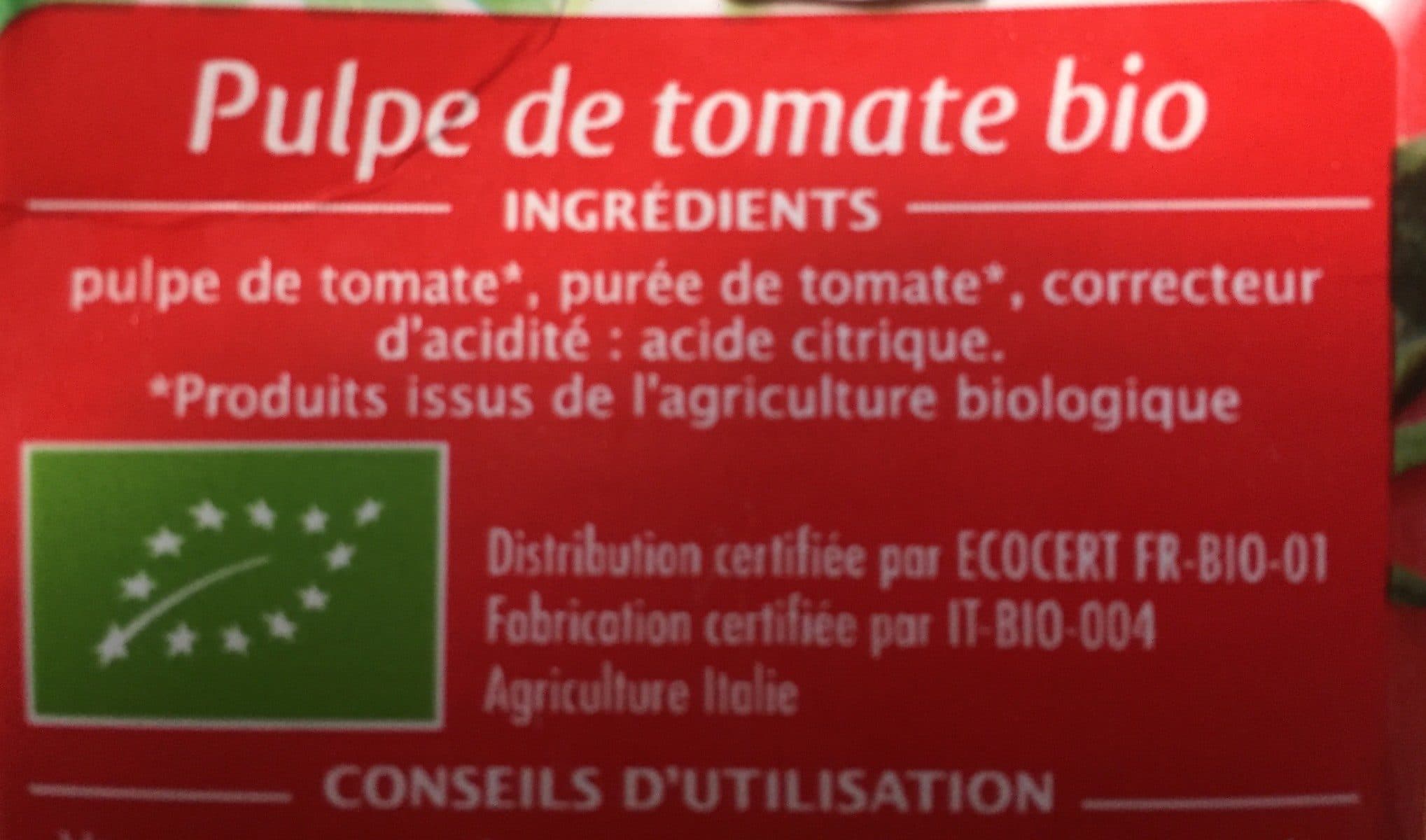 Jardin bio Pulpe de tomate packshot
