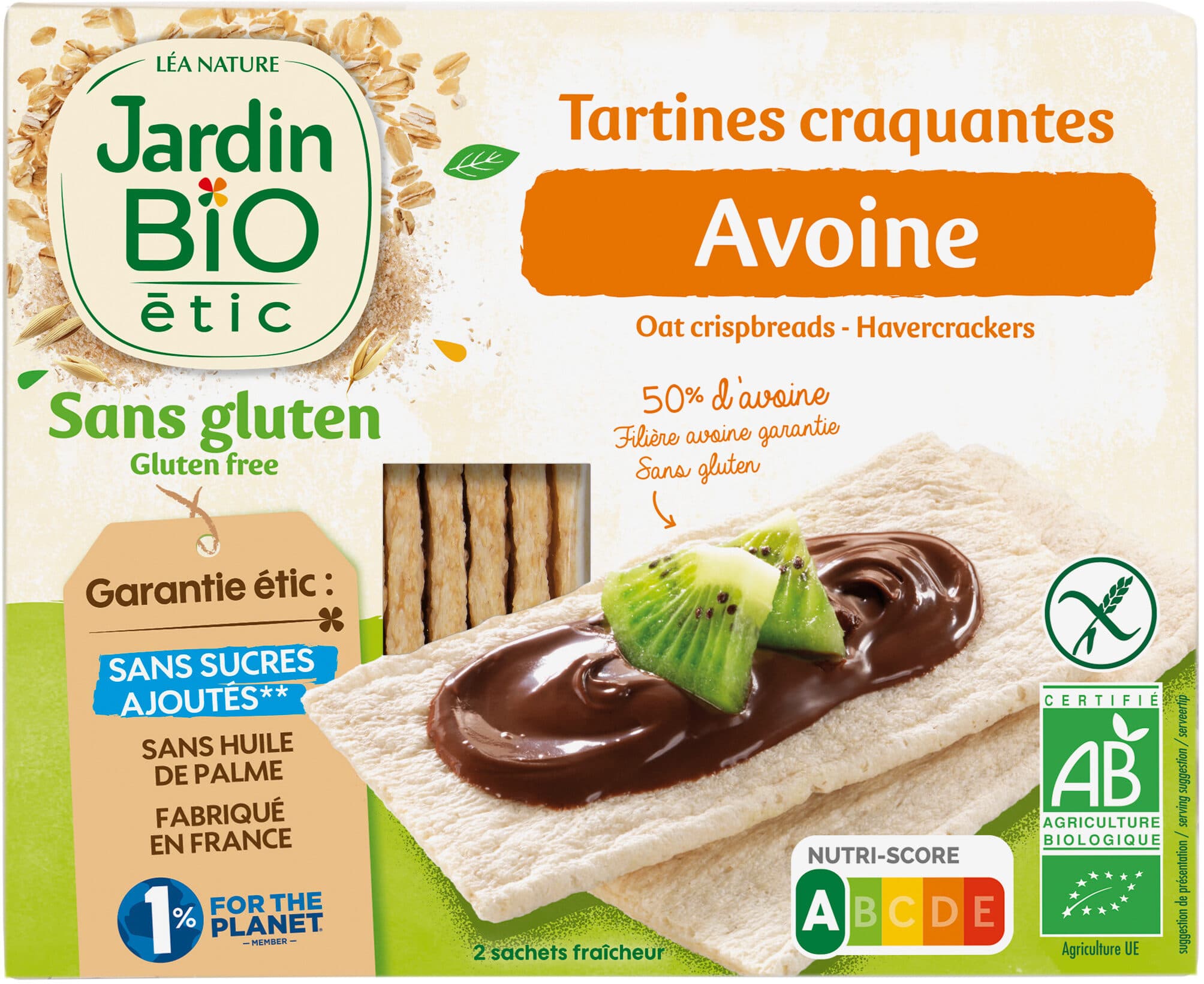 Jardin bio Tartines craquantes avoine packshot