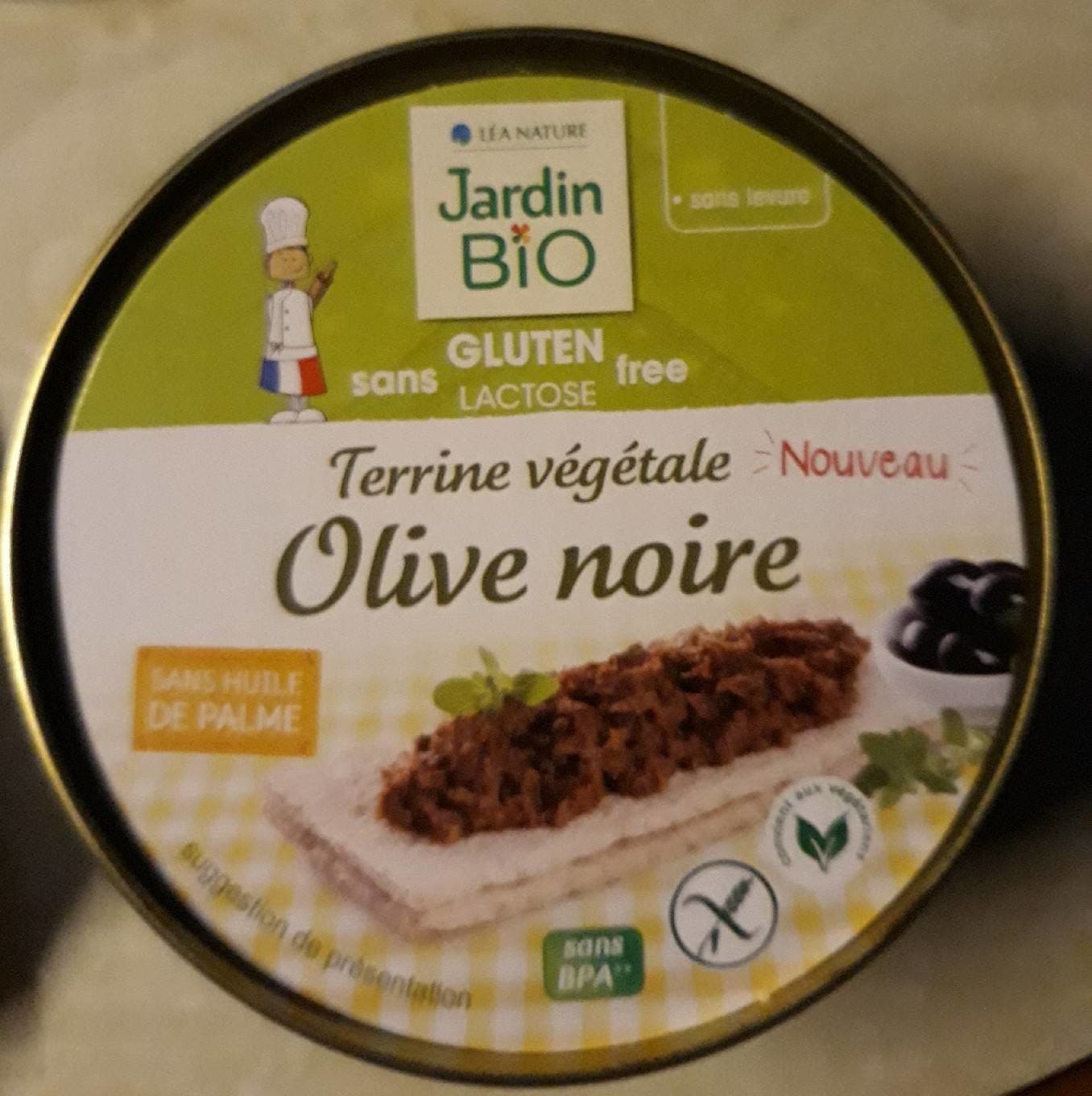 Jardin Bio Terrine végétale Olive noire packshot