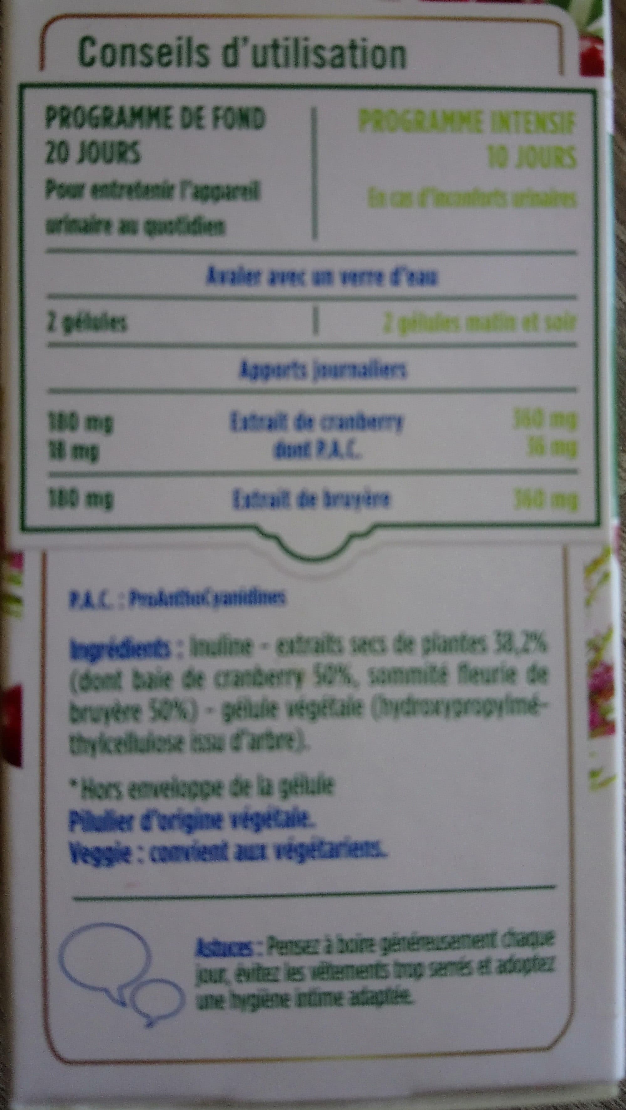 Floressance ranberry Formule Concentrée - Gélule Végatale packshot