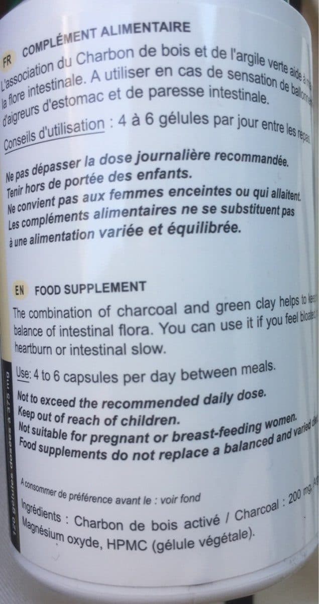 Open Food Facts Argile Verte & Charbon Végétal packshot