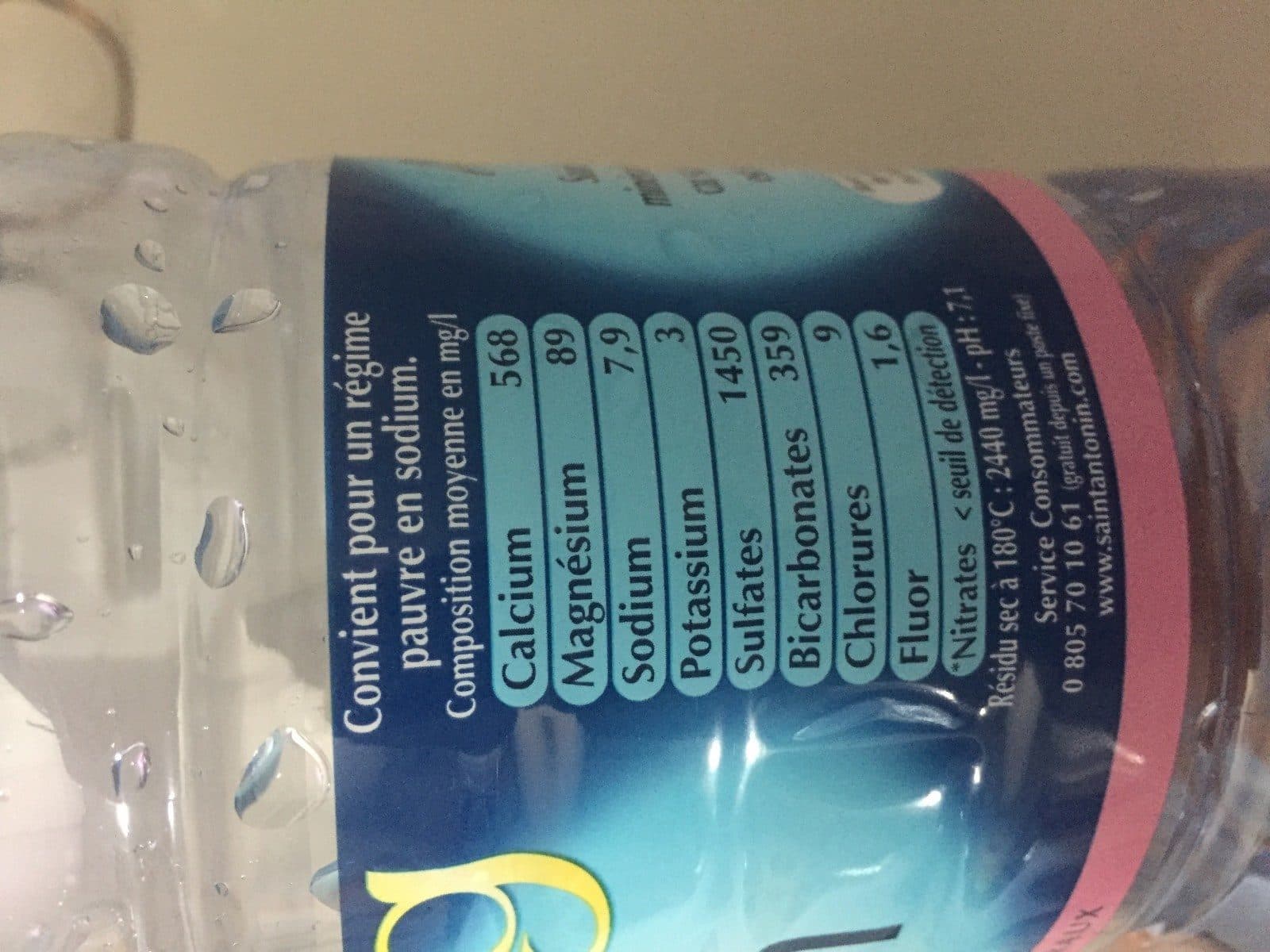 Saint-Antonin SAINT ANTONIN Eau Minérale Naturelle Naturelle 1 L packshot