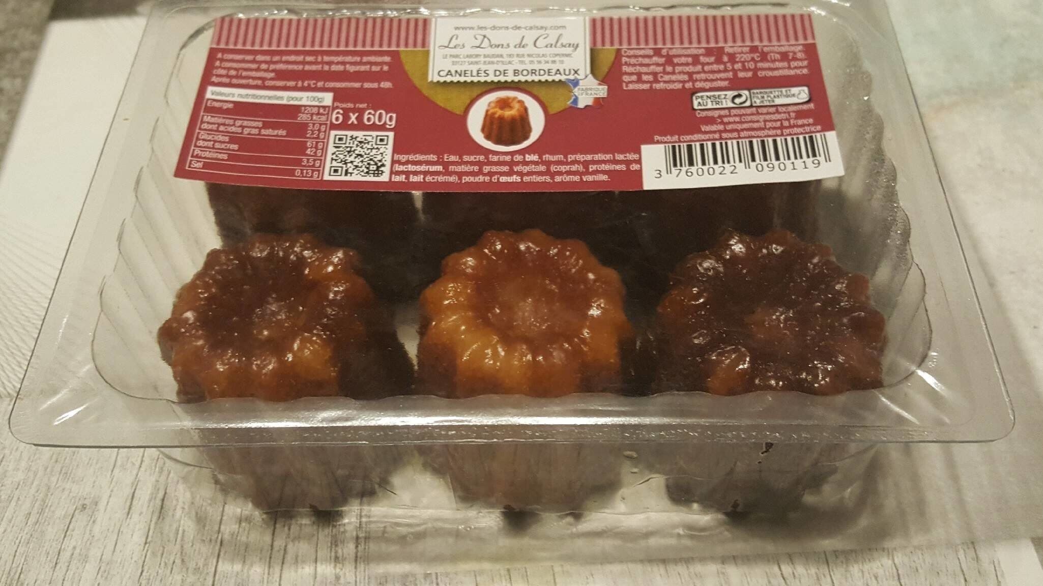 Les Dons de Calsay Canelés de Bordeaux packshot