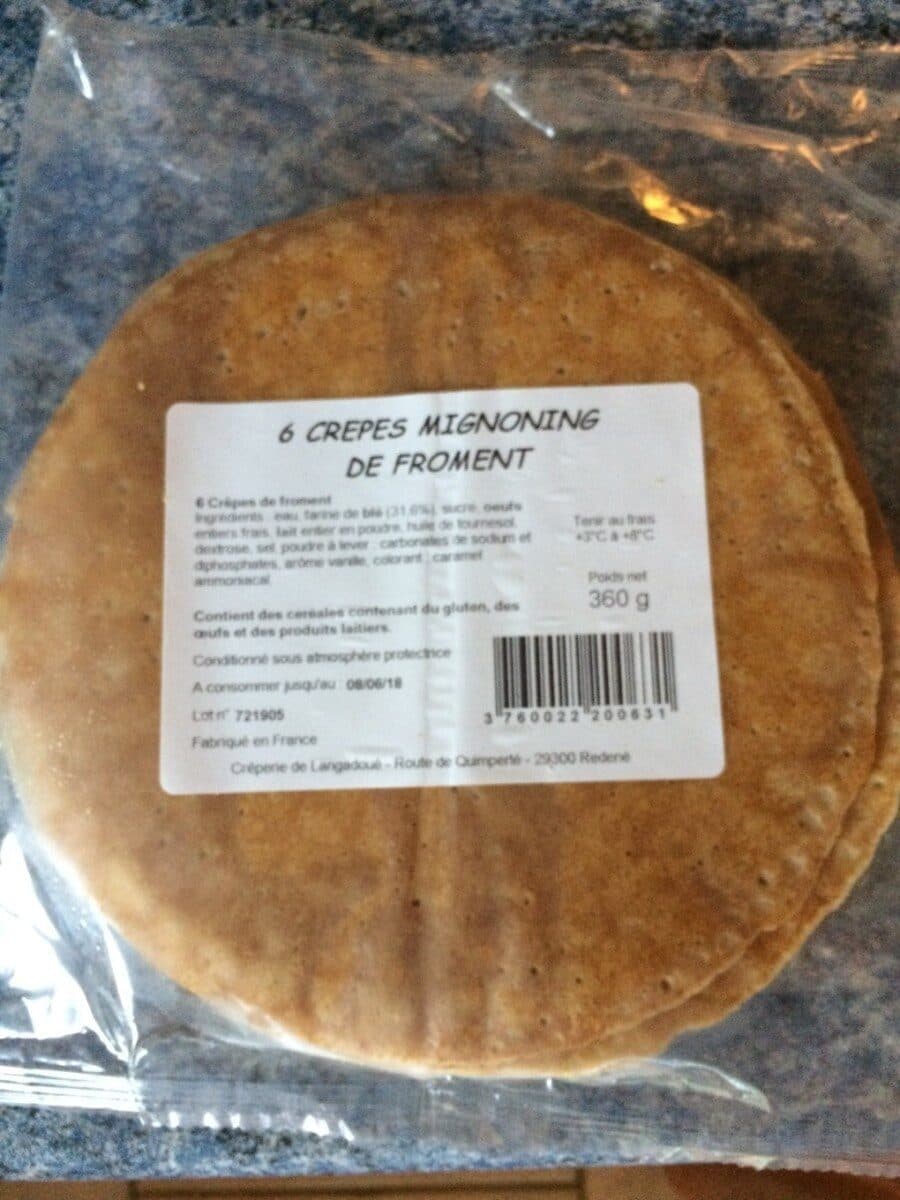 Open Food Facts Crêpes de froment packshot