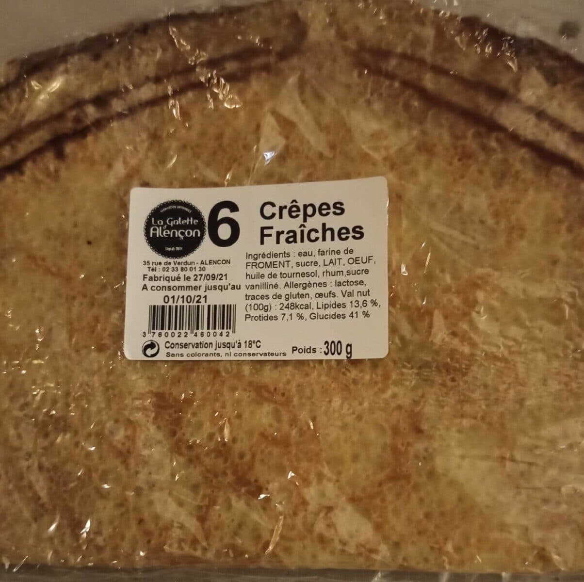 La Galette d'Alençon 6 Crêpes fraîches packshot