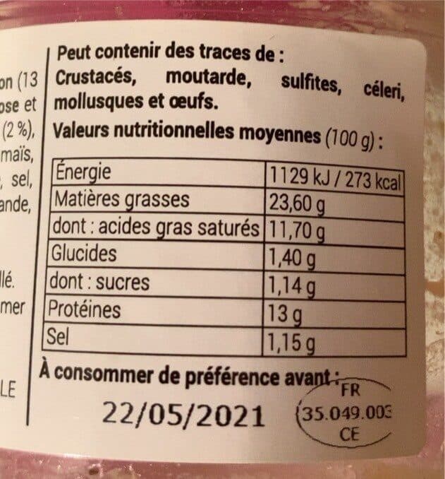 La Cancalaise Rillettes de Saumon fumé à l'aneth packshot