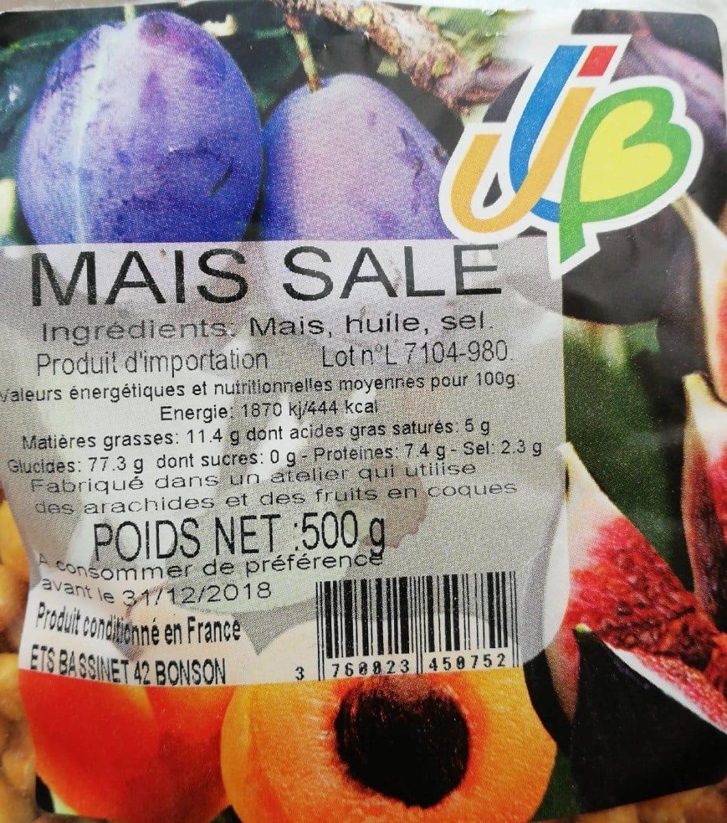 Open Food Facts Mais salé packshot