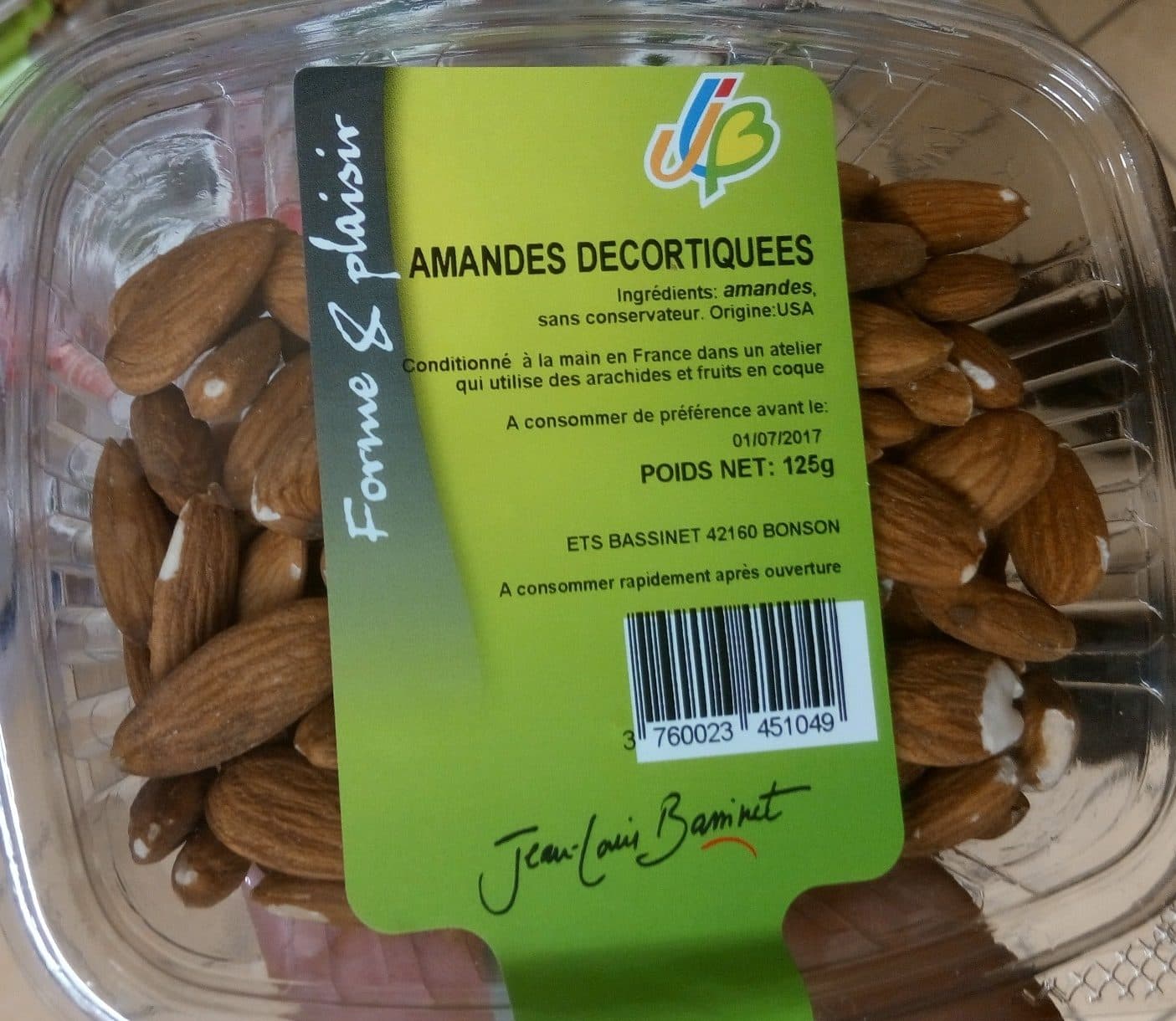 Jean-Louis Bassinet Amandes décortiquées packshot