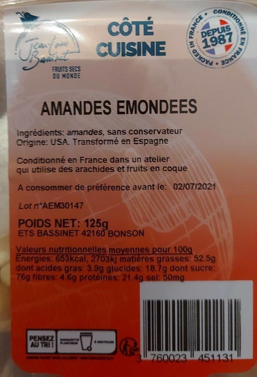 Open Food Facts Amandes émondées packshot