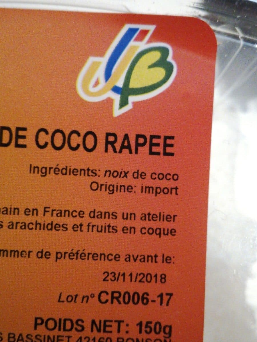 Open Food Facts Noix de coco râpée packshot
