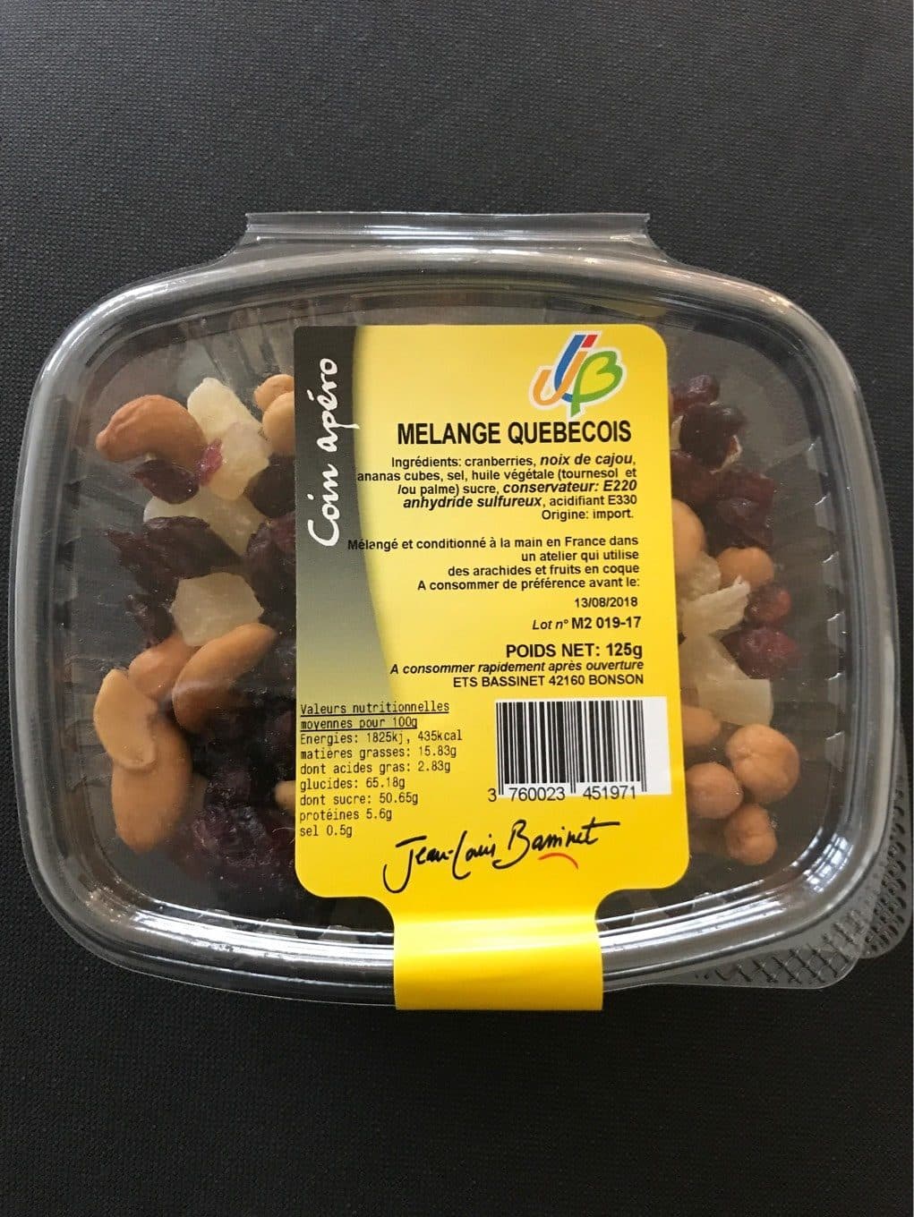 Jean louis bassinet Mélange québécois packshot